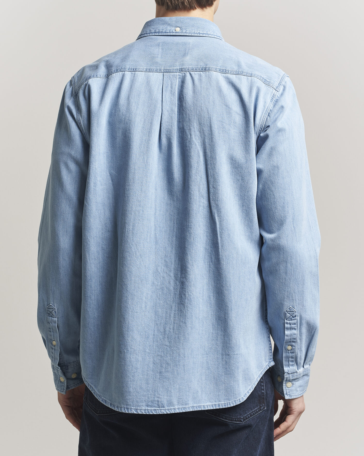 Mies | Kauluspaidat | LES DEUX | Konrad Denim Shirt Light Indigo Wash