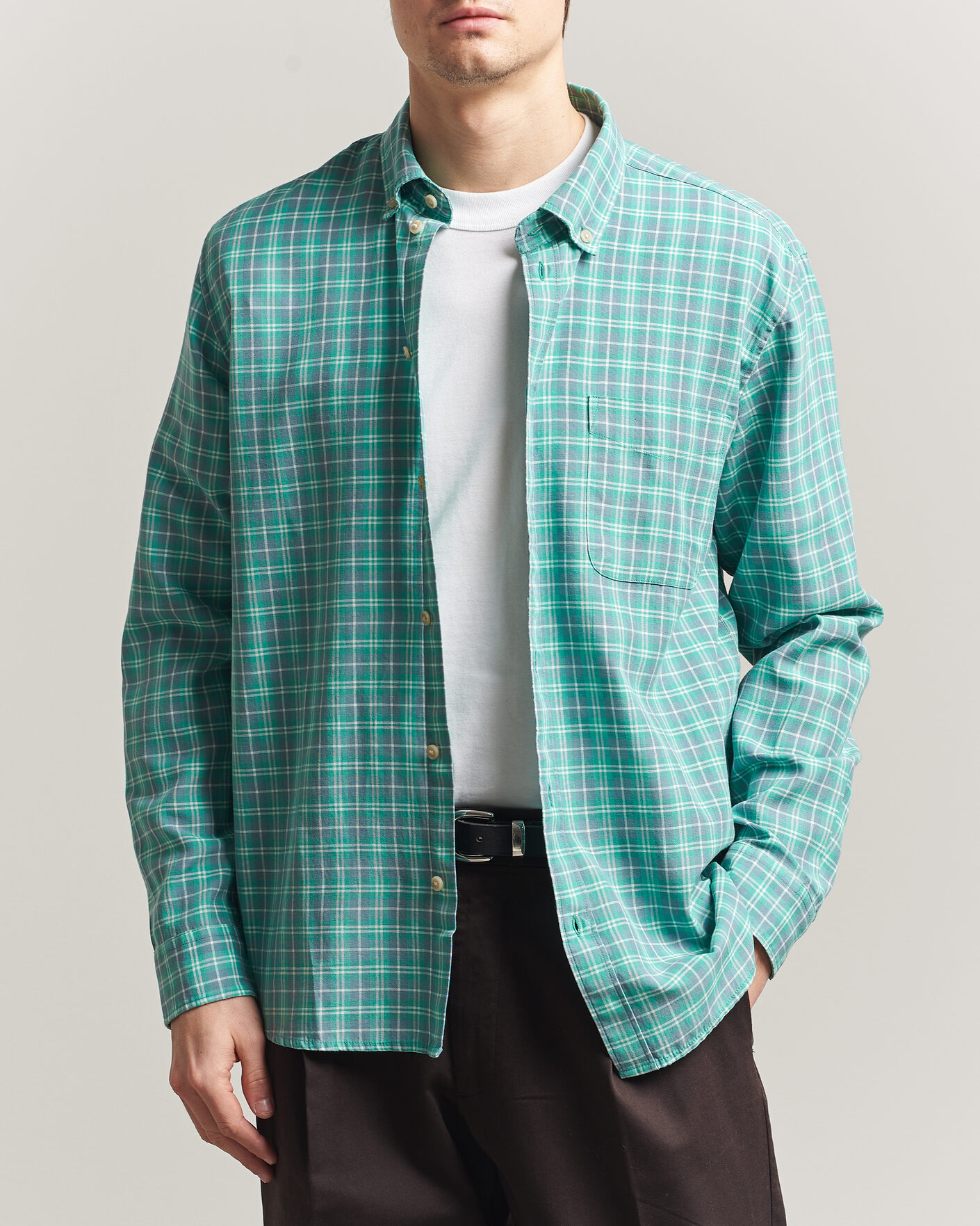 Mies | Kauluspaidat | LES DEUX | Kent Check Shirt Allure Blue
