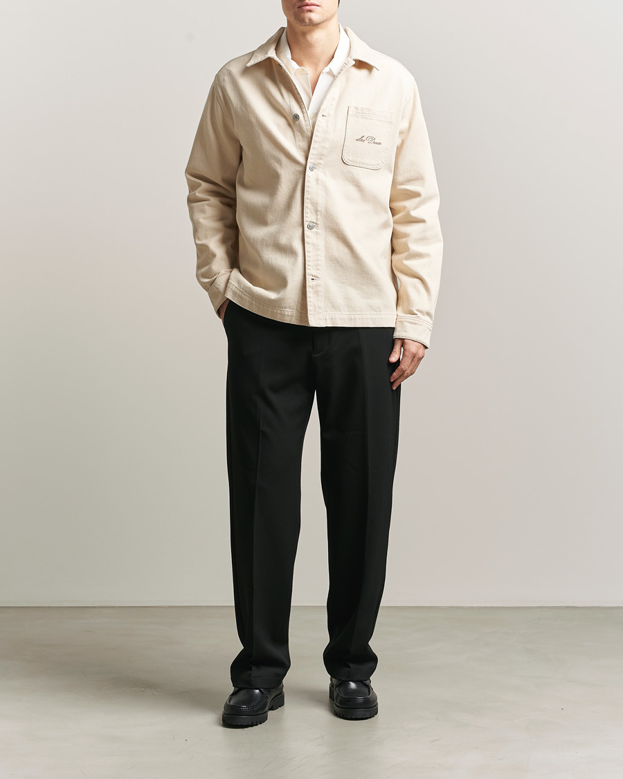 Mies | Kauluspaidat | LES DEUX | Layton Faience Twill Overshirt Ivory