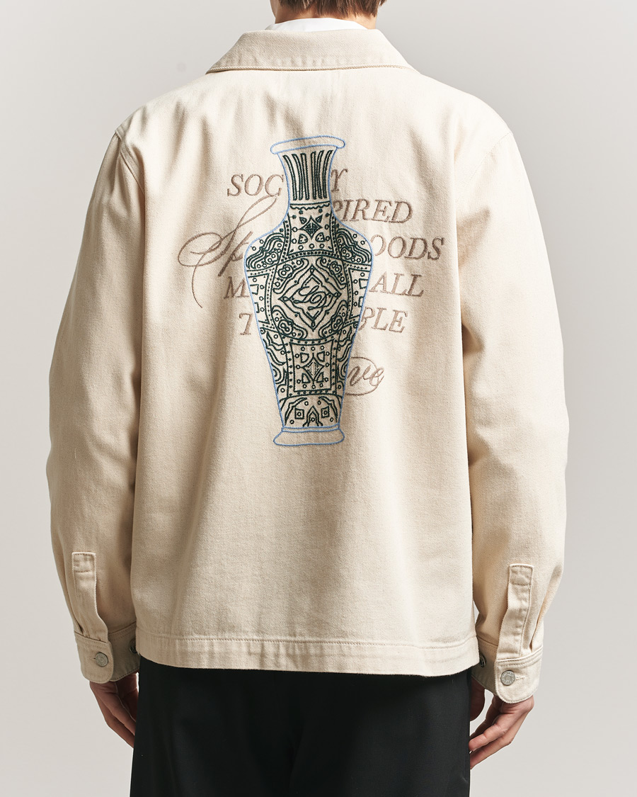 Mies | Kauluspaidat | LES DEUX | Layton Faience Twill Overshirt Ivory