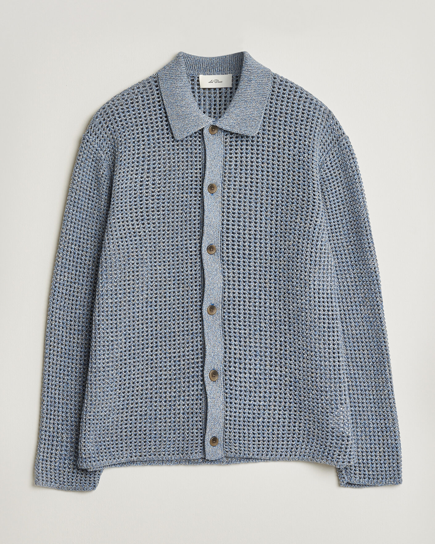 Mies | Puserot | LES DEUX | Gerald Knitted Shirt Dark Denim Blue