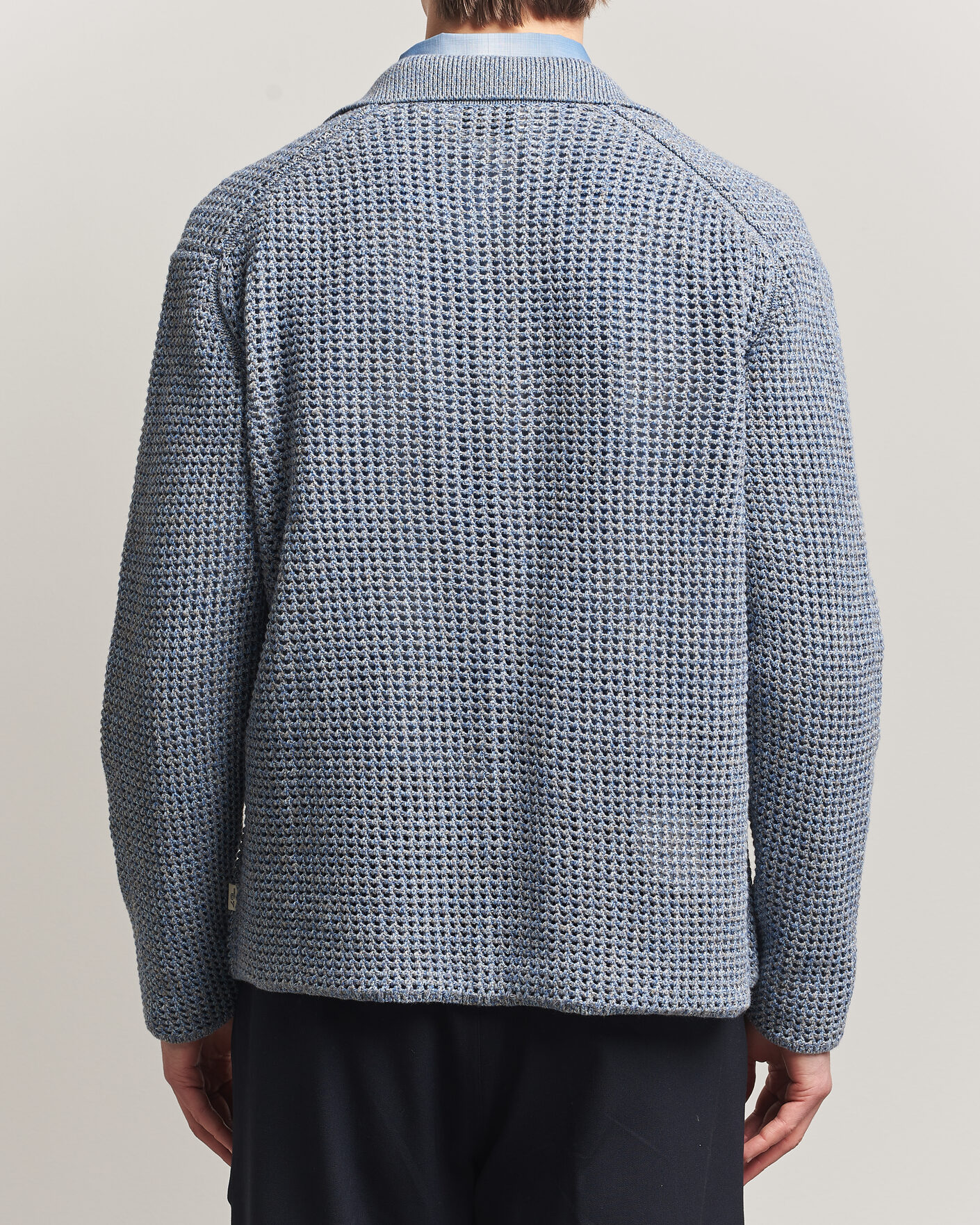 Mies | Puserot | LES DEUX | Gerald Knitted Shirt Dark Denim Blue