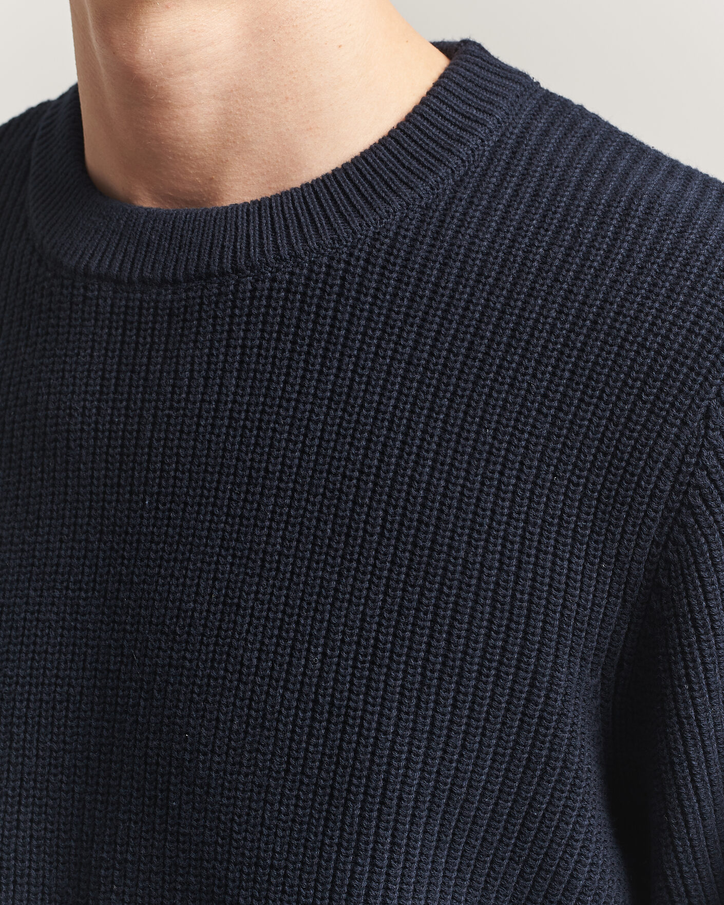 Mies | Puserot | LES DEUX | Garry Rib Crew Neck Knit Dark Navy