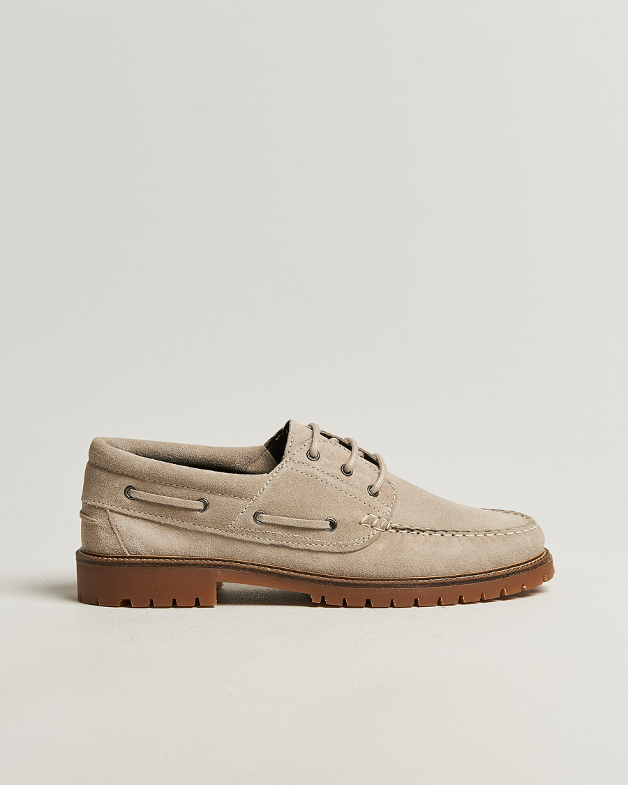 Mies | Tennarit | LES DEUX | Taylor Suede Boat Shoe Light Sand