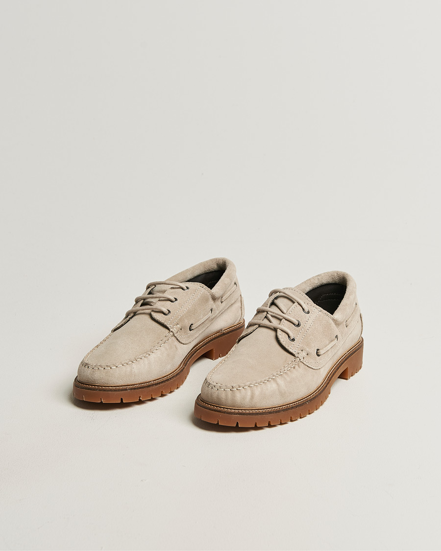 Mies | Tennarit | LES DEUX | Taylor Suede Boat Shoe Light Sand