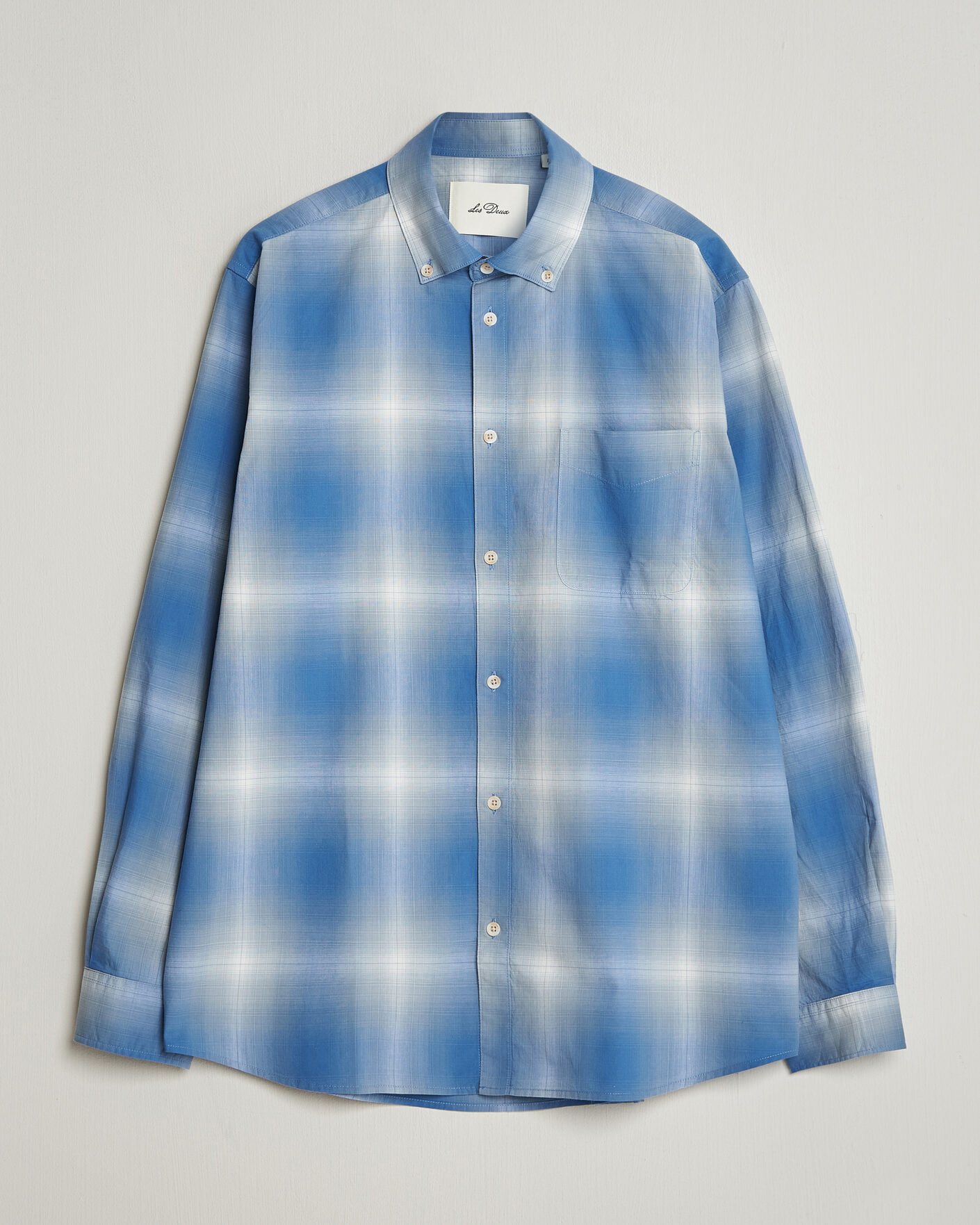 Mies | Kauluspaidat | LES DEUX | Kent Shadowcheck Shirt Palace Blue