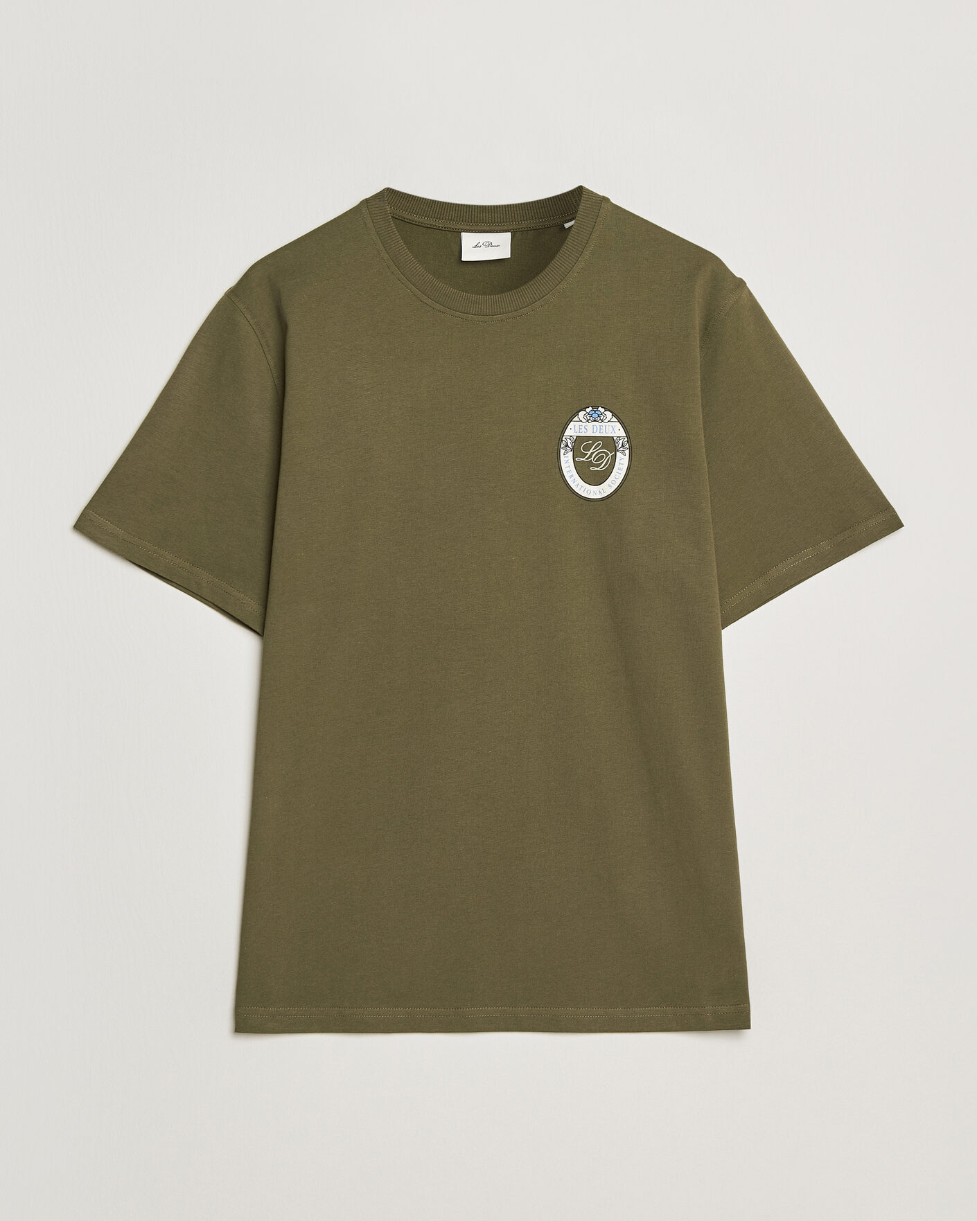 Mies | T-paidat | LES DEUX | Brday Emblem T-Shirt Olive Night Green