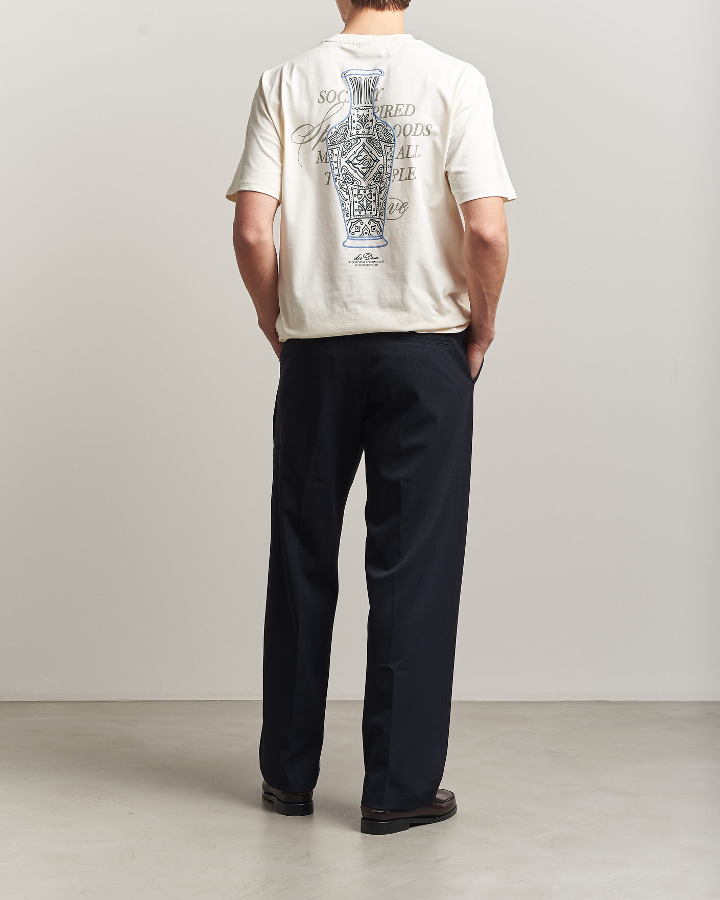Mies | T-paidat | LES DEUX | Ben Faience T-Shirt Eggnog White