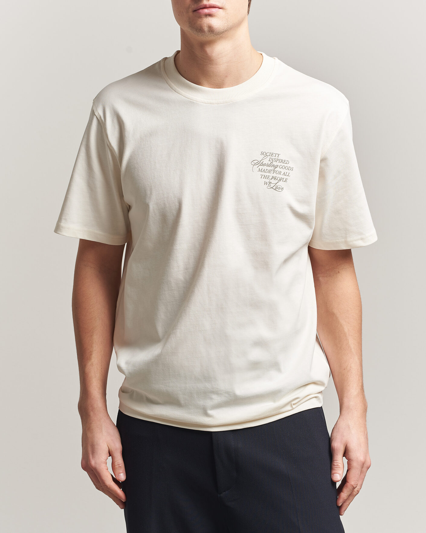 Mies | T-paidat | LES DEUX | Ben Faience T-Shirt Eggnog White