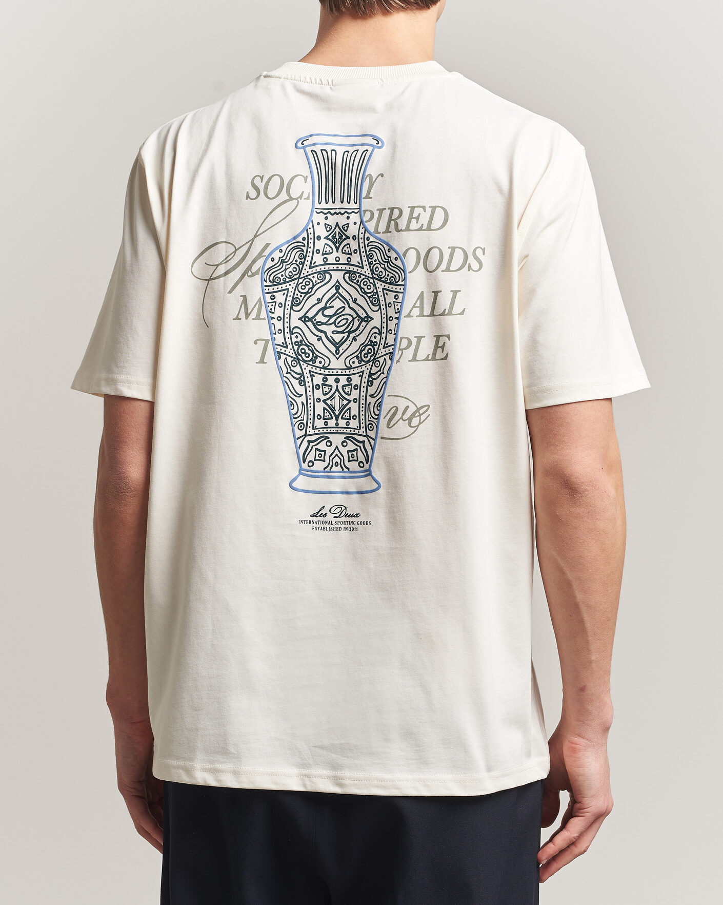 Mies | T-paidat | LES DEUX | Ben Faience T-Shirt Eggnog White