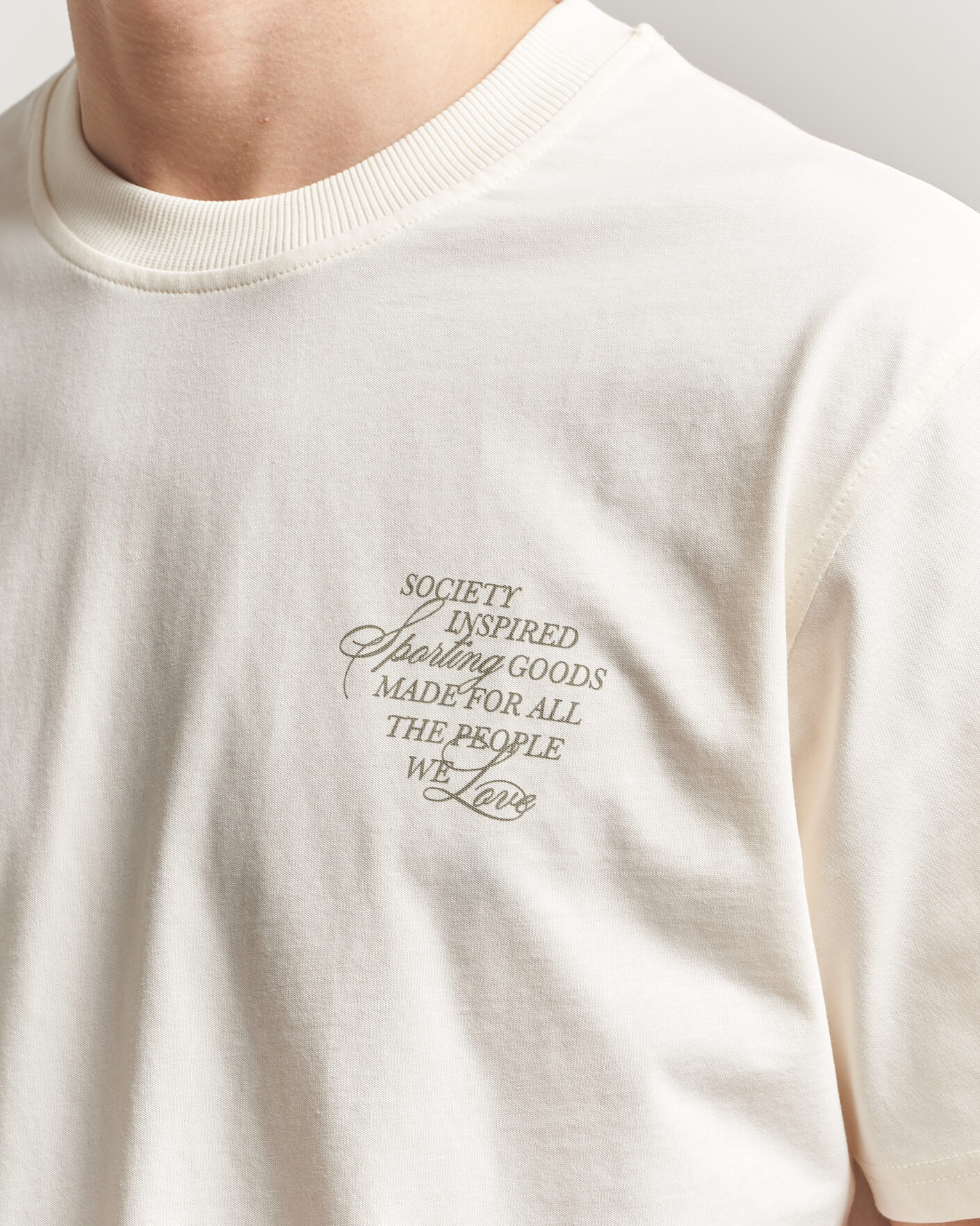 Mies | T-paidat | LES DEUX | Ben Faience T-Shirt Eggnog White