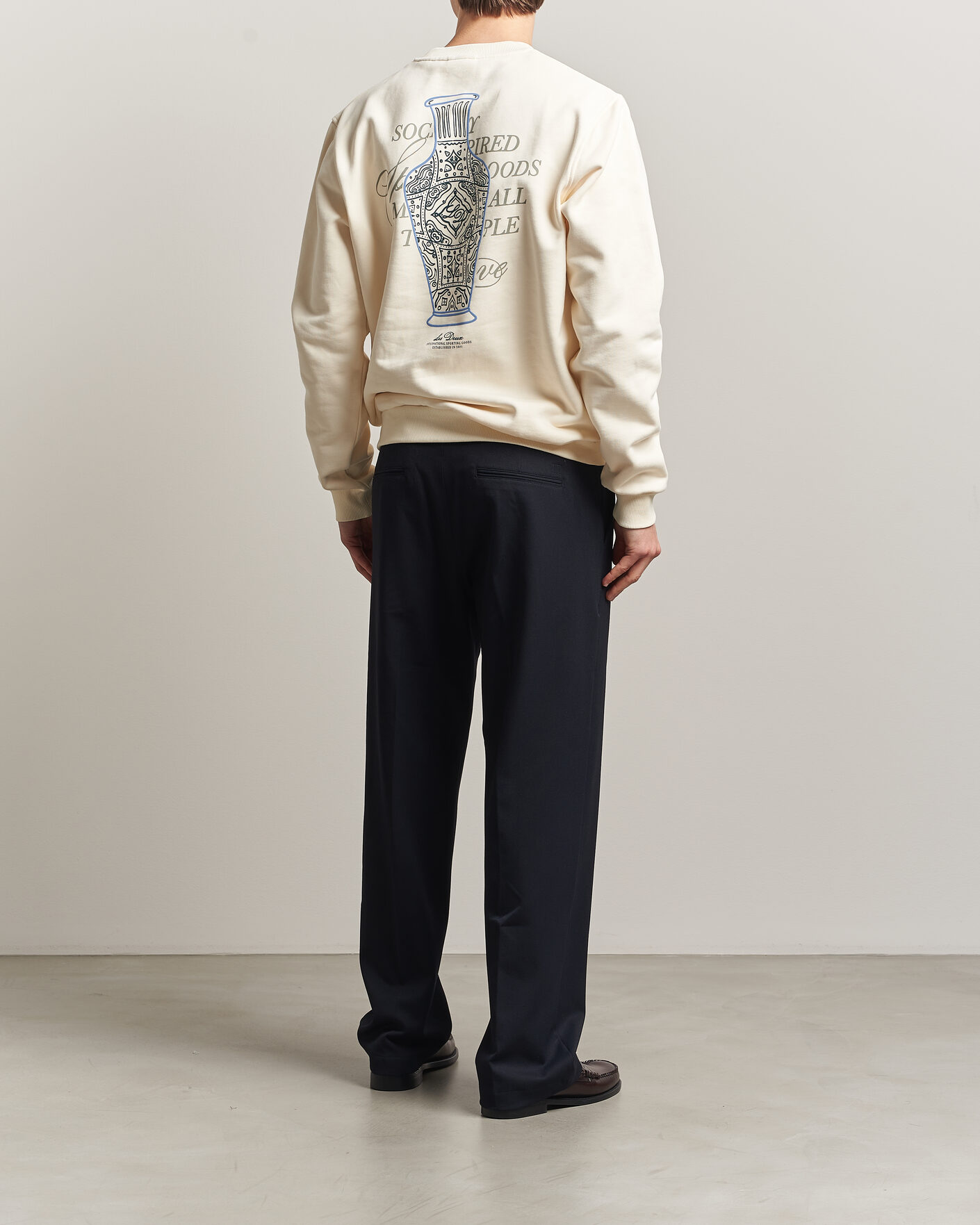 Mies | Puserot | LES DEUX | Ben Faience Sweatshirt Eggnog White