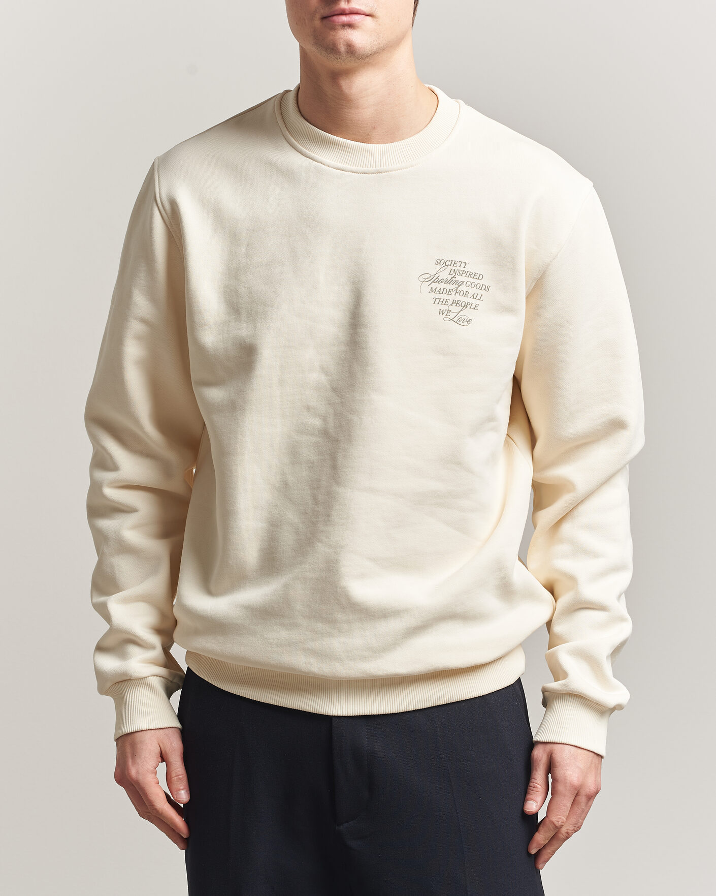 Mies | Puserot | LES DEUX | Ben Faience Sweatshirt Eggnog White