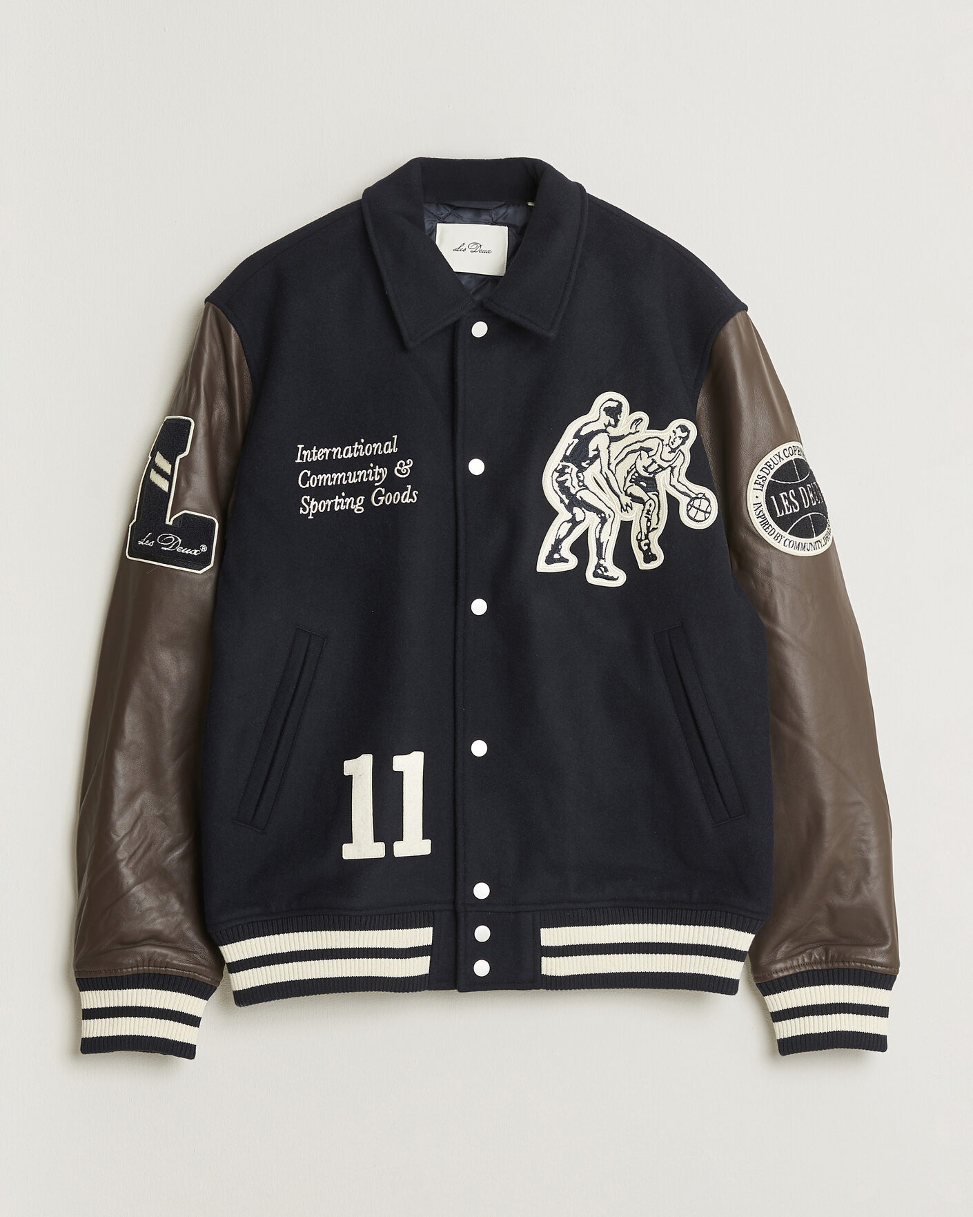 Mies | Takit | LES DEUX | Basket Varsity Wool Jacket Dark Navy