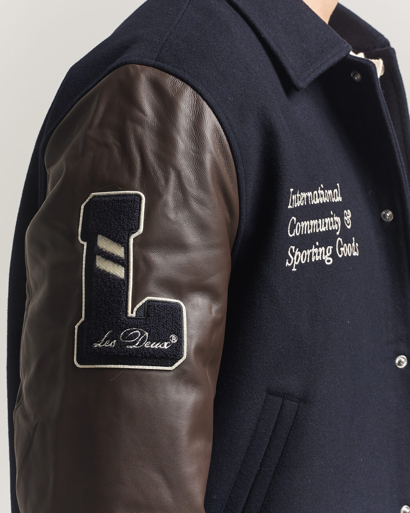 Mies | Takit | LES DEUX | Basket Varsity Wool Jacket Dark Navy