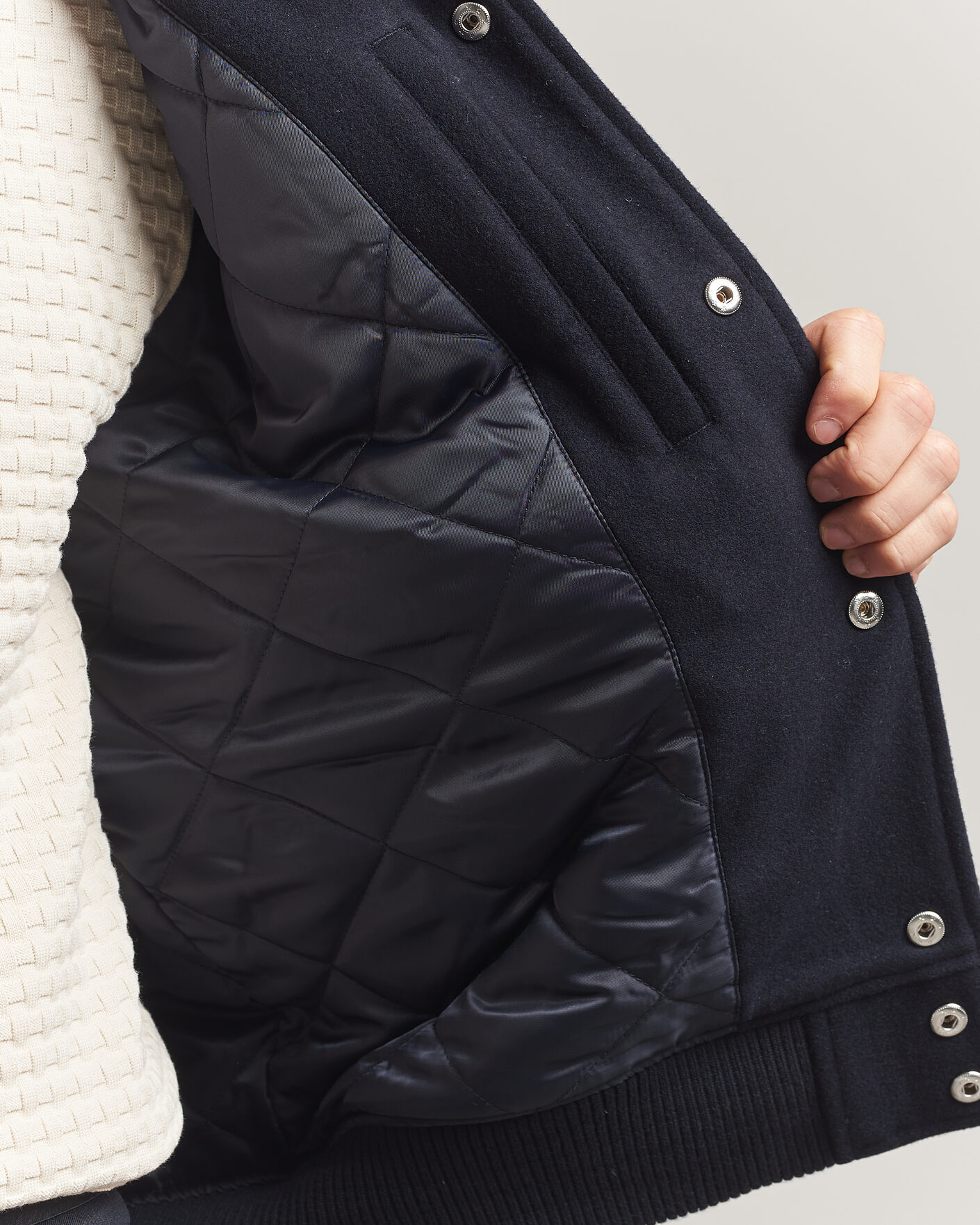 Mies | Takit | LES DEUX | Basket Varsity Wool Jacket Dark Navy