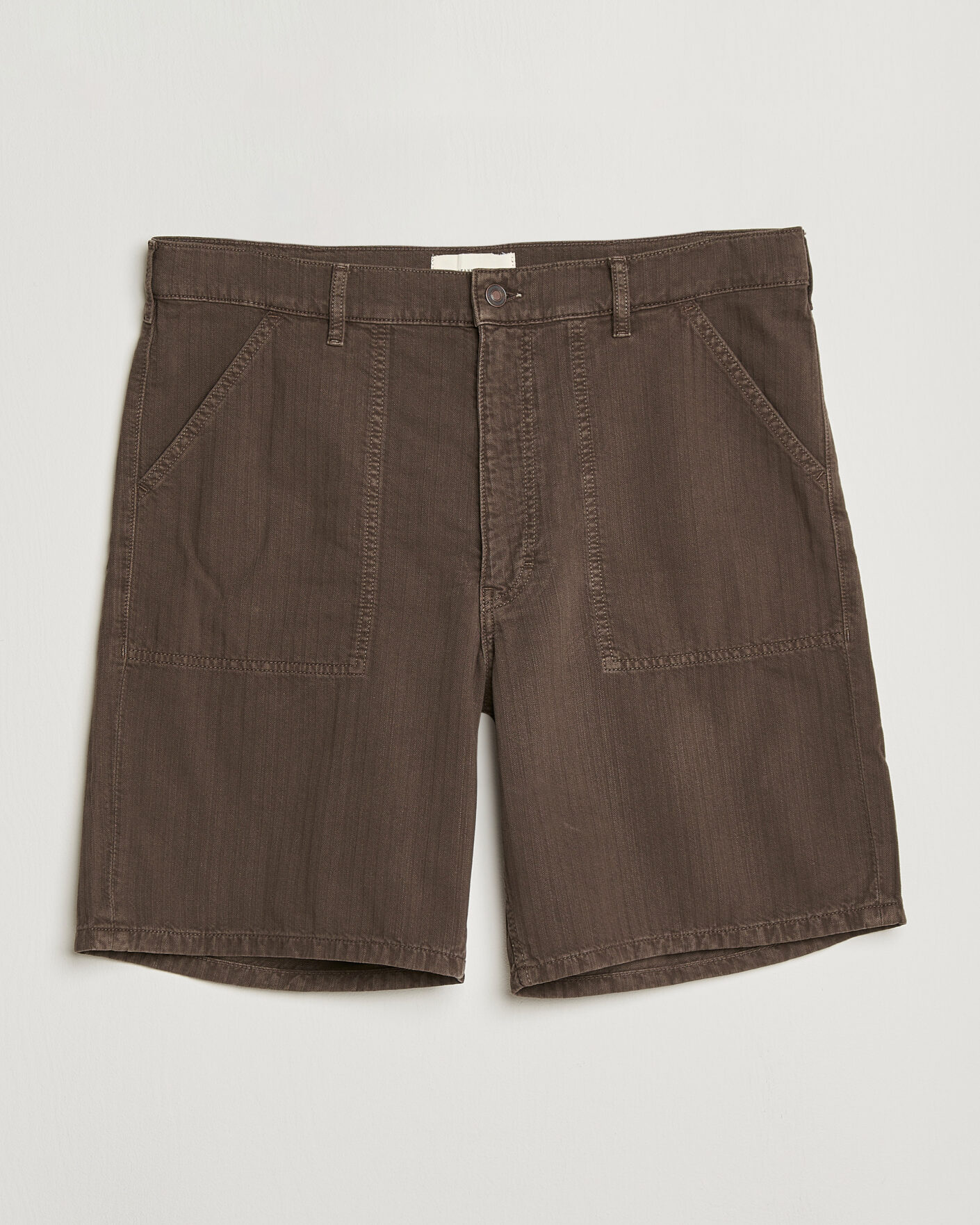 Mies | Shortsit | Jeanerica | Genua Worker Chino Shorts Chevron Brown