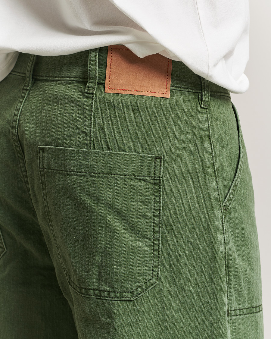Mies | Housut | Jeanerica | Genua Herringbone Worker Chino Chevron Green