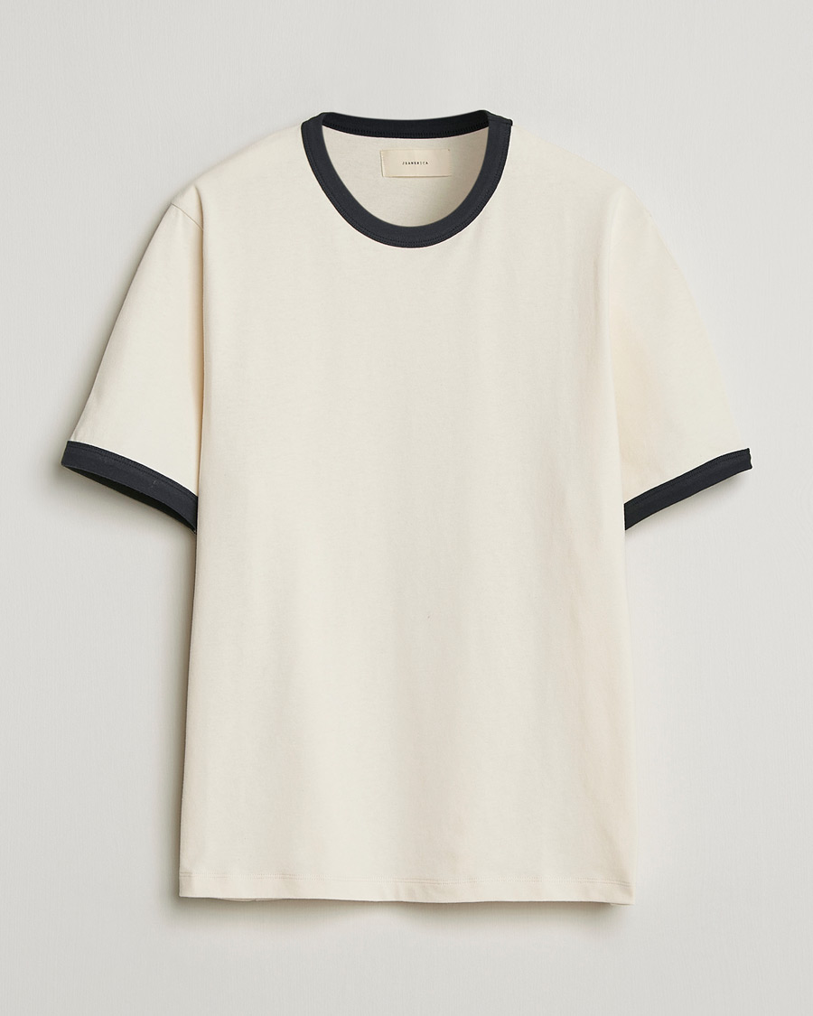 Mies | T-paidat | Jeanerica | Ringer Crew Neck T-Shirt Off White