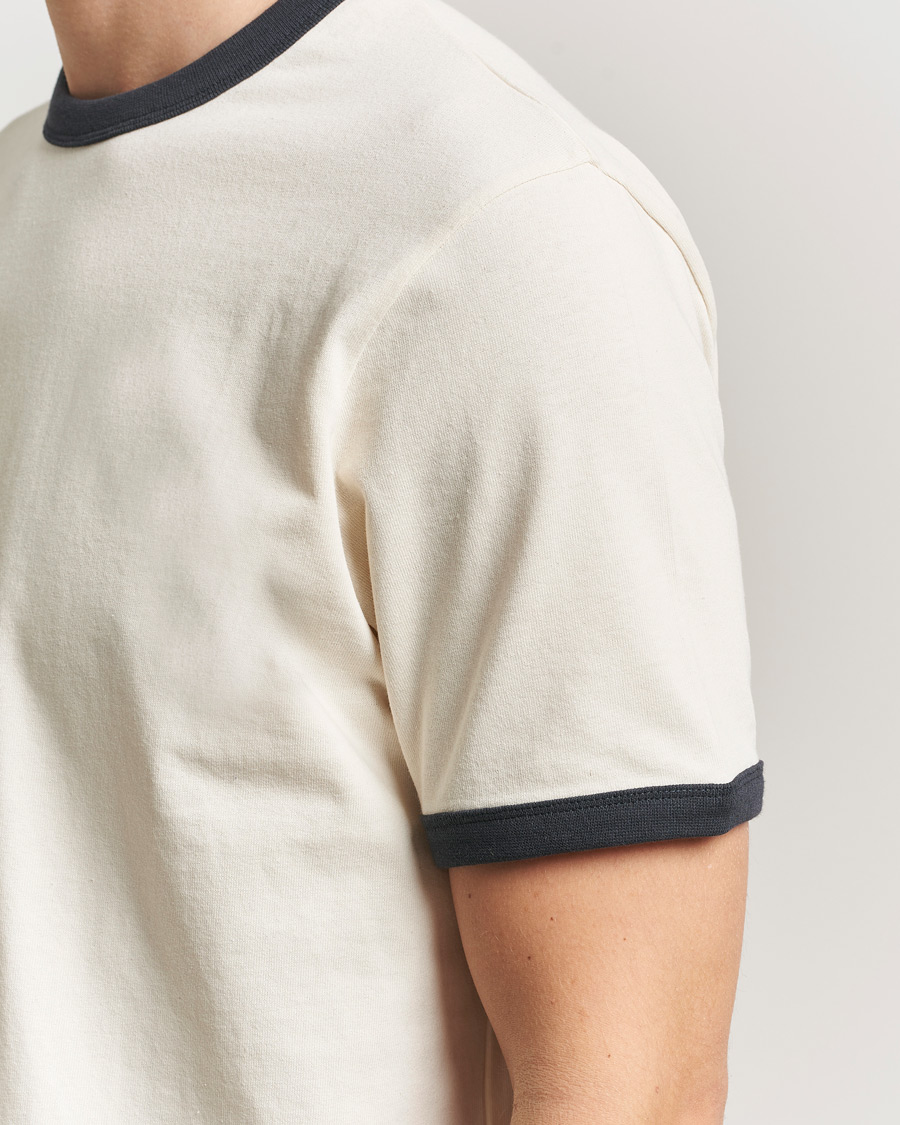 Mies | T-paidat | Jeanerica | Ringer Crew Neck T-Shirt Off White