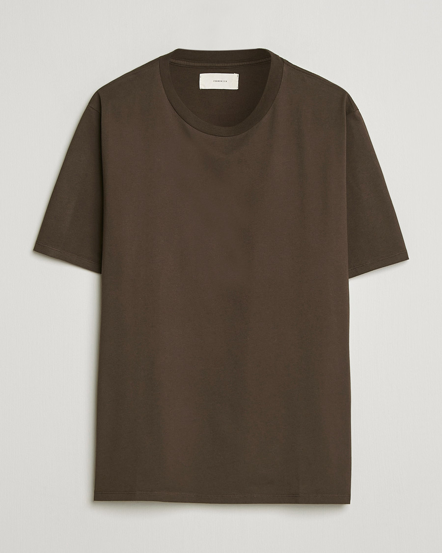 Mies | T-paidat | Jeanerica | Delon Crew Neck T-Shirt Brown