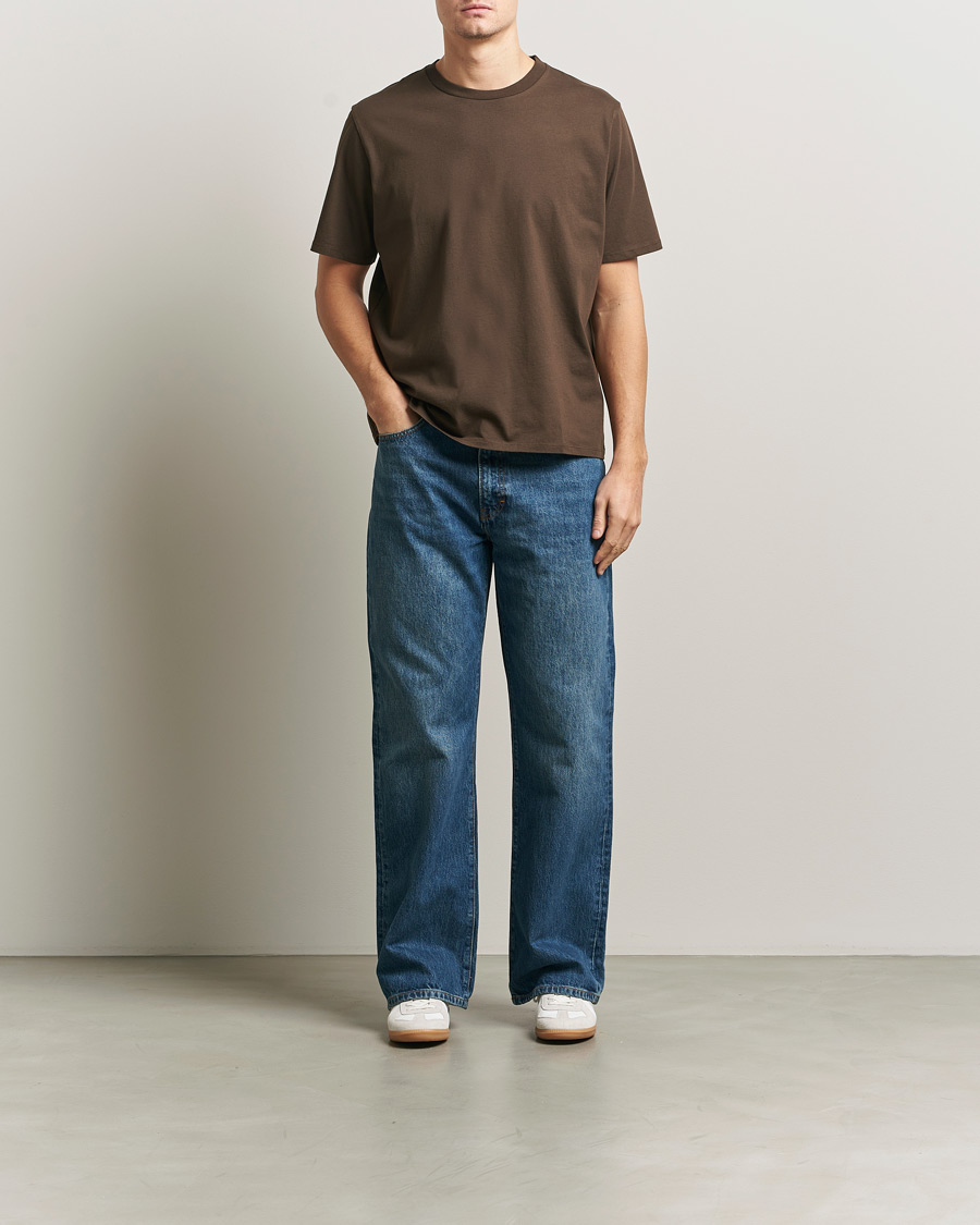 Mies | T-paidat | Jeanerica | Delon Crew Neck T-Shirt Brown