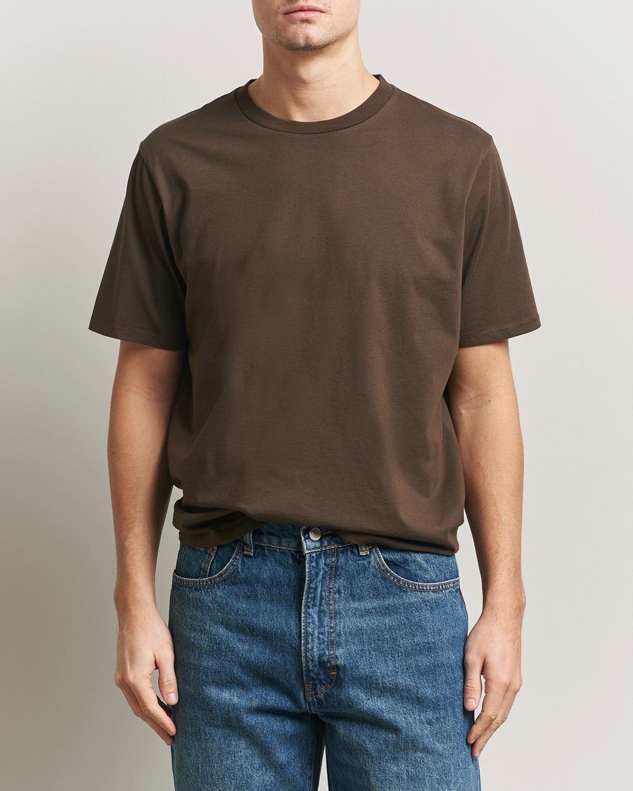 Mies | T-paidat | Jeanerica | Delon Crew Neck T-Shirt Brown