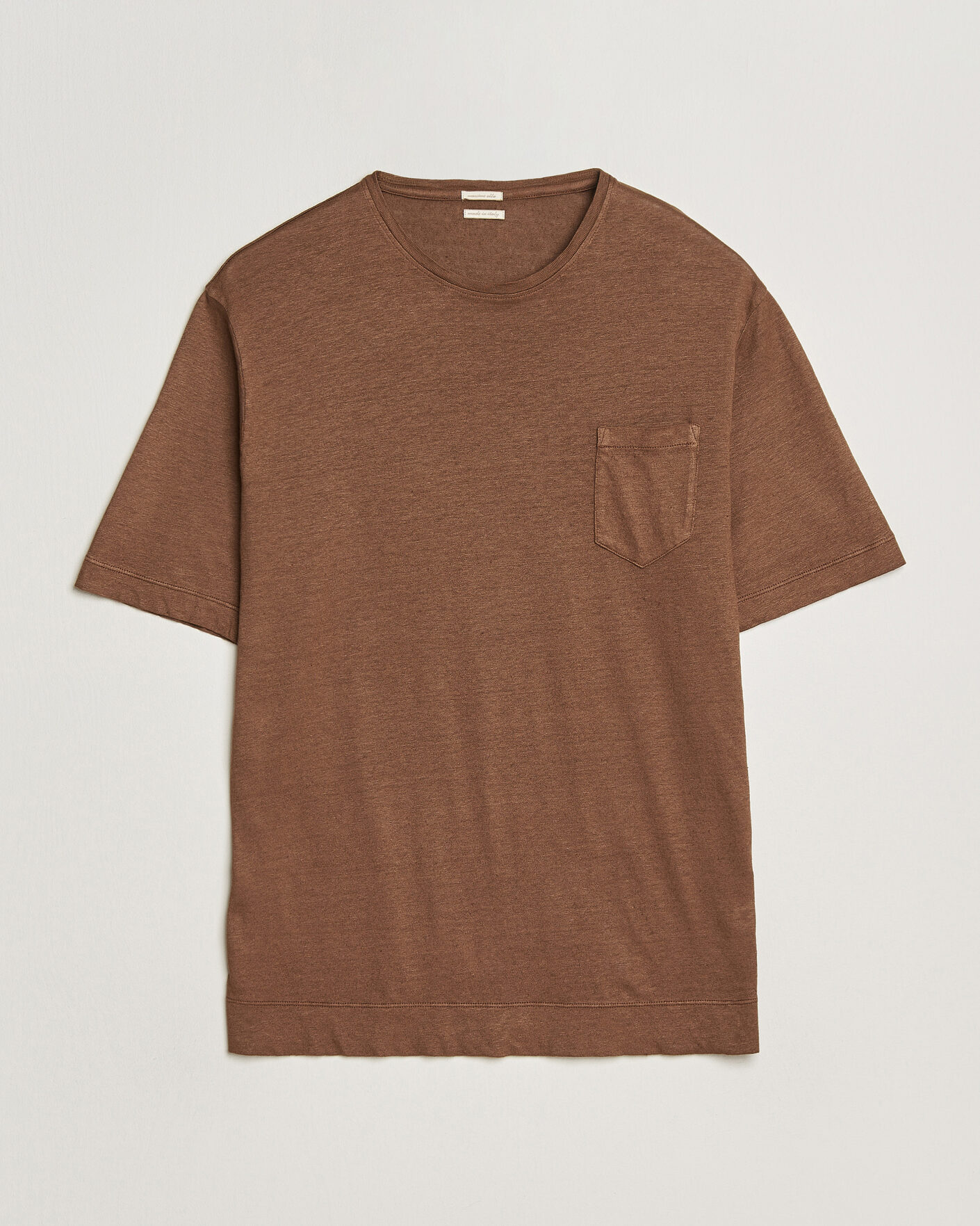 Mies | T-paidat | Massimo Alba | Panarea Cotton/Linen T-Shirt Wood