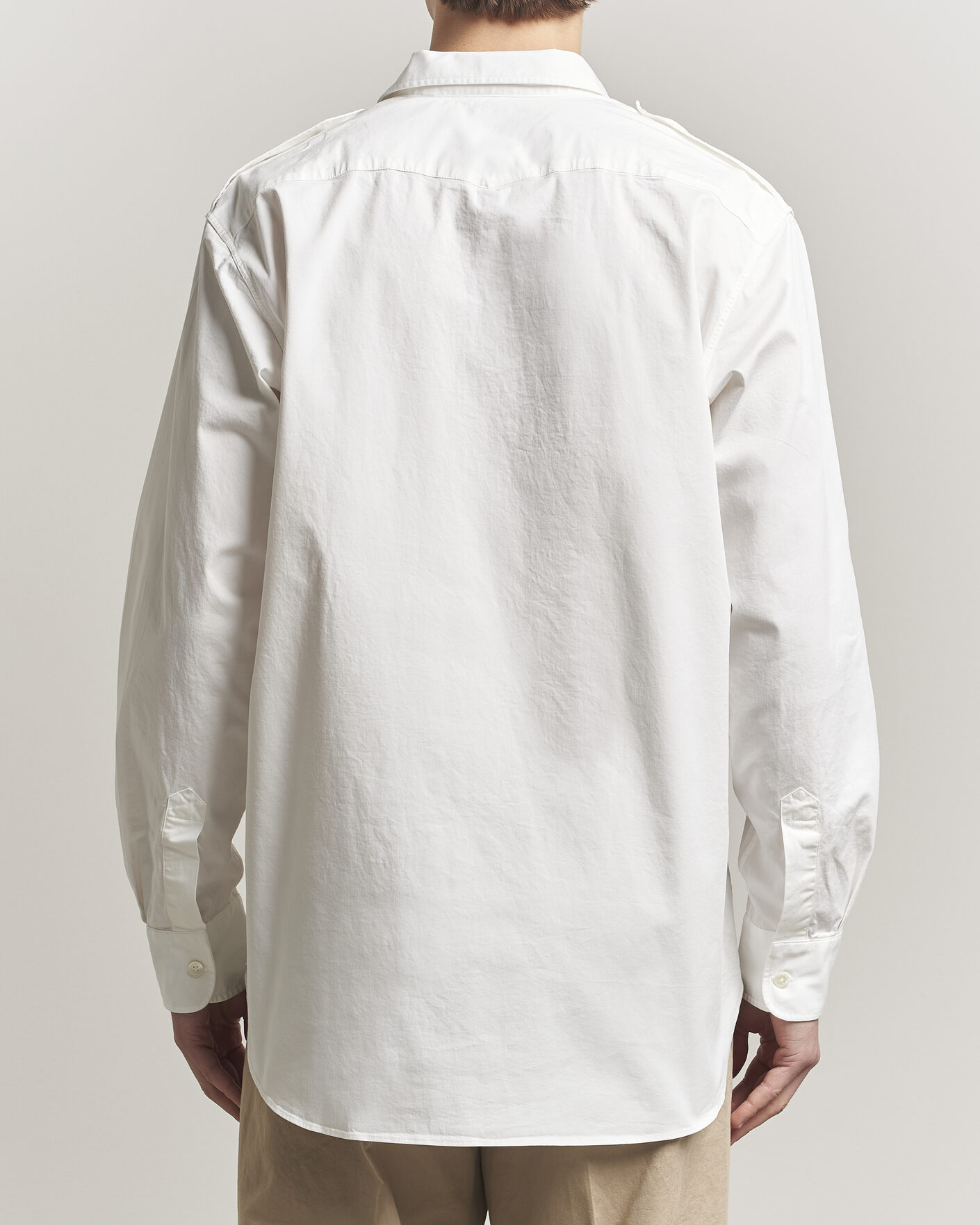 Mies | Kauluspaidat | Massimo Alba | Army Double Pocket Shirt White