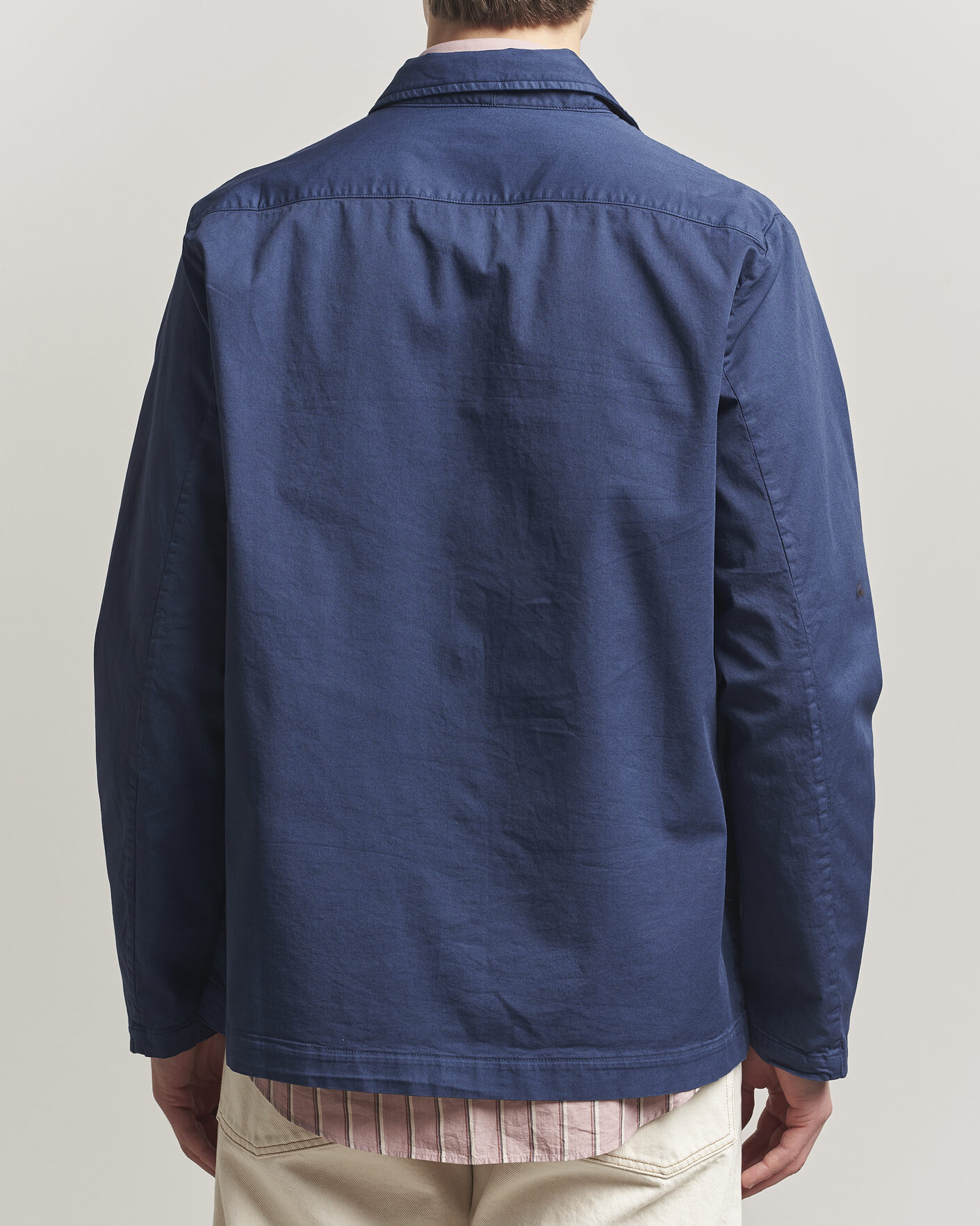 Mies | Takit | Massimo Alba | Florida Cotton Shirt Jacket Midnight Blue