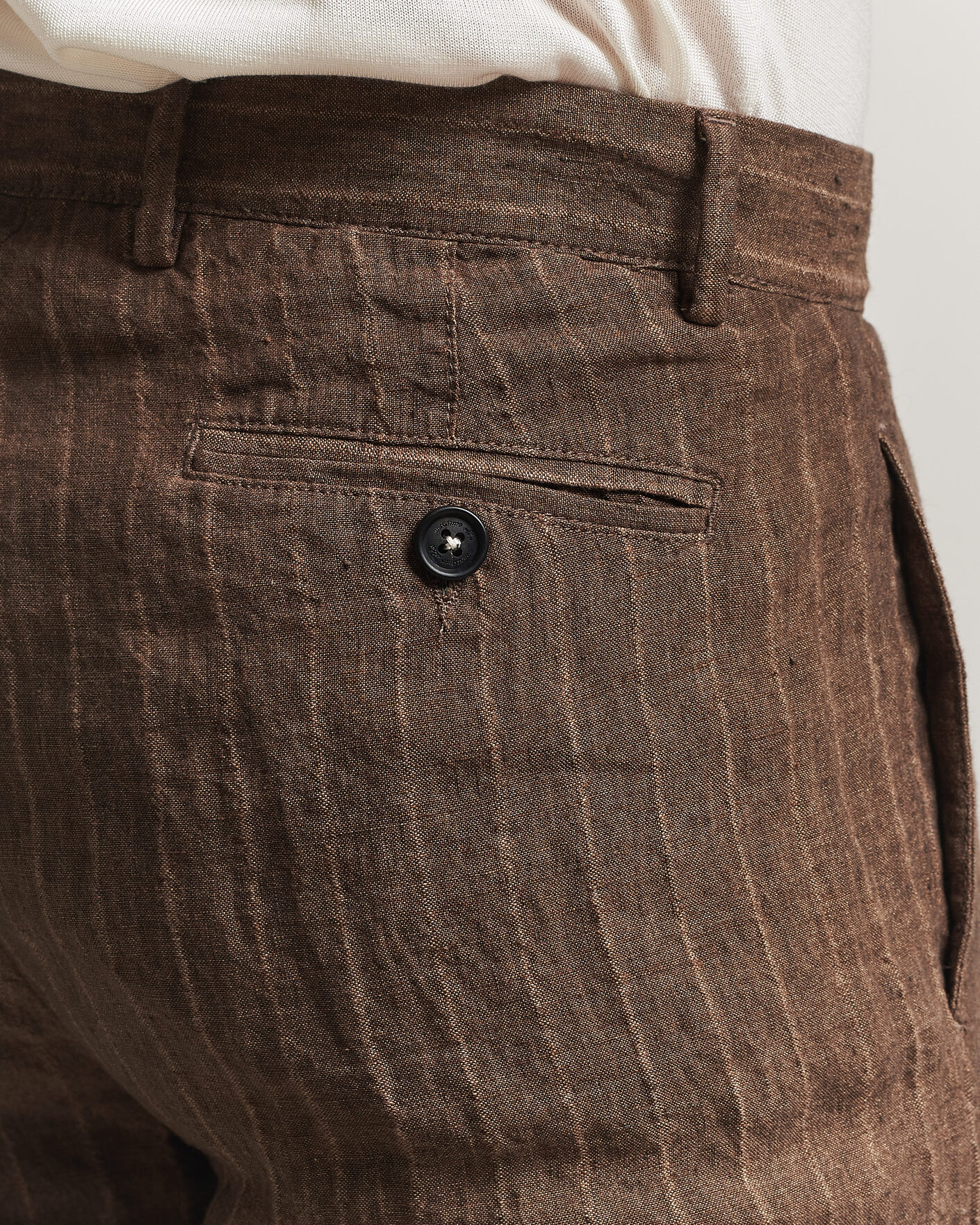 Mies | Puvut | Massimo Alba | Sloop Linen Suit Brown Pinstripe