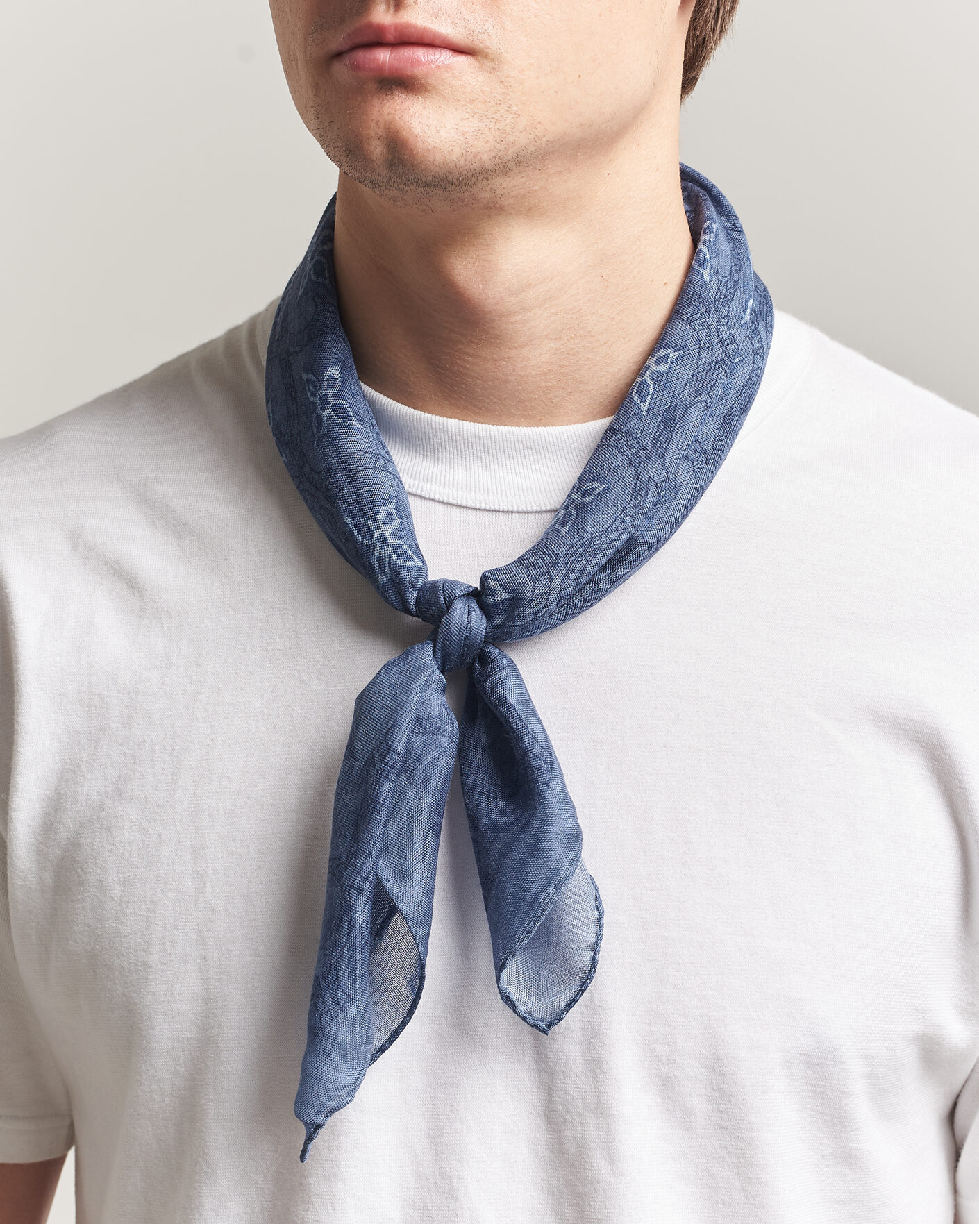 Mies | Huivit | Massimo Alba | Cashmere/Silk Bandana Navy