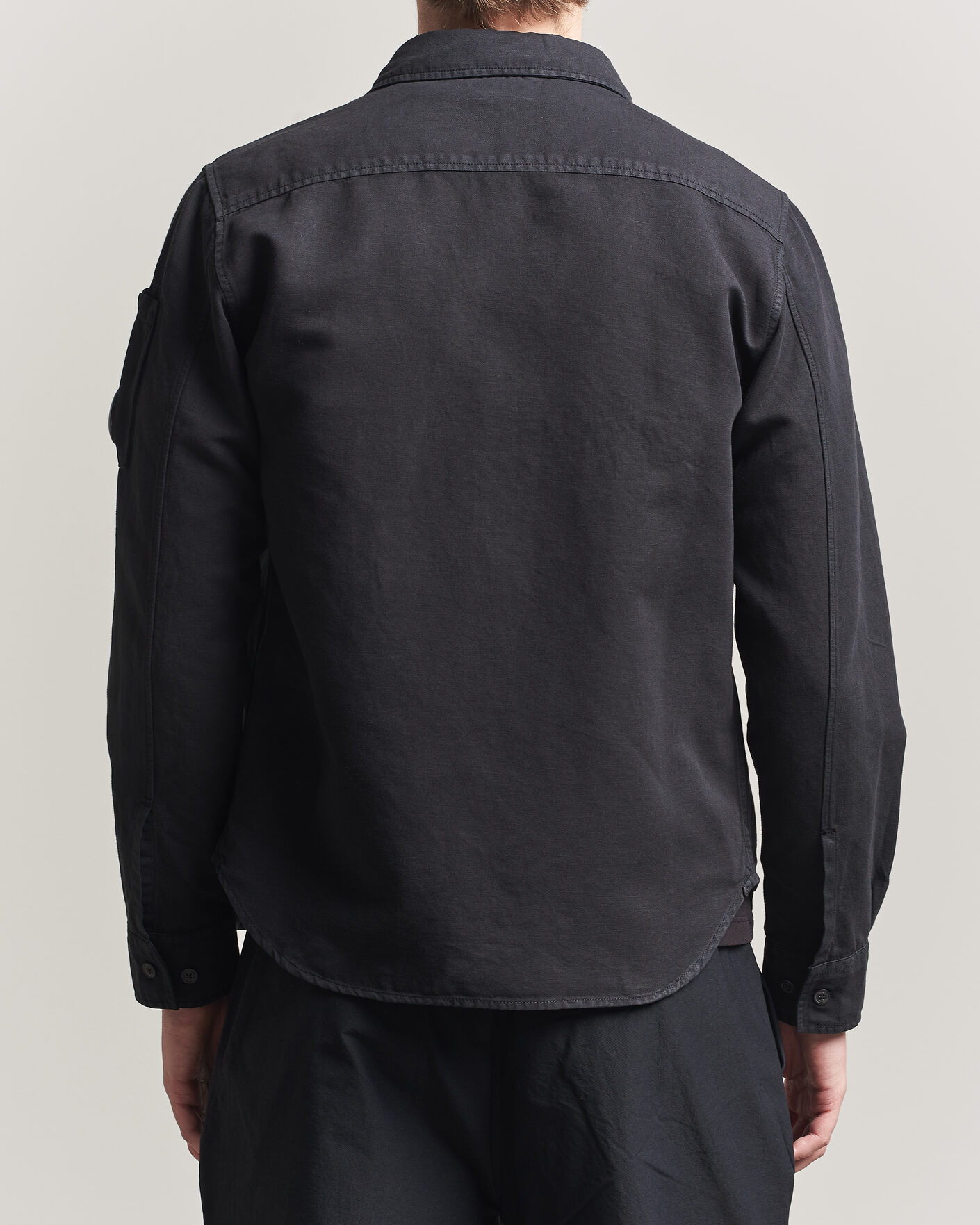 Mies | Kauluspaidat | C.P. Company | Cotton/Linen Pocket Shirt Black