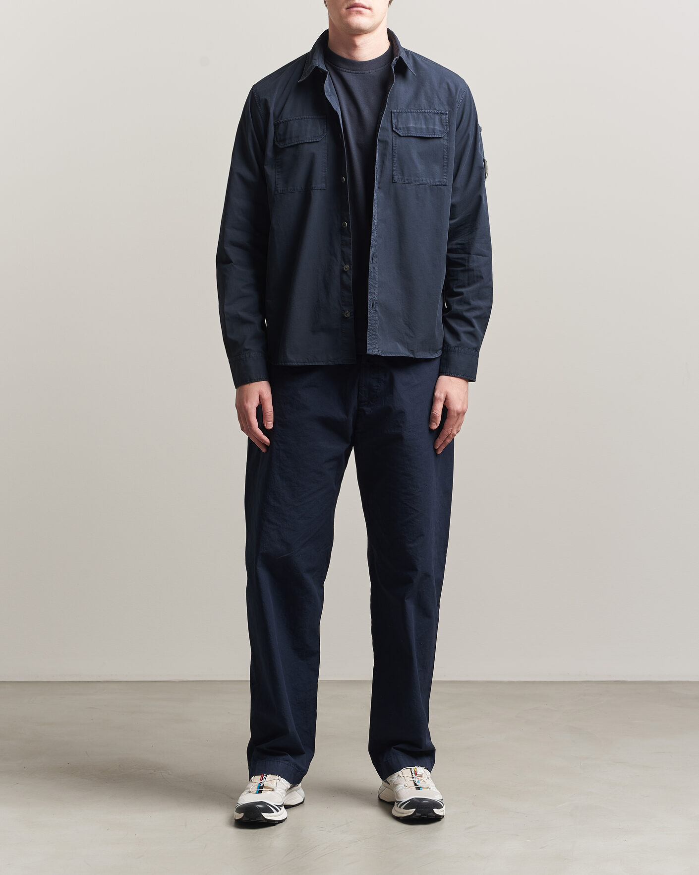 Mies | Kauluspaidat | C.P. Company | Organic Gabardine Pocket Shirt Navy