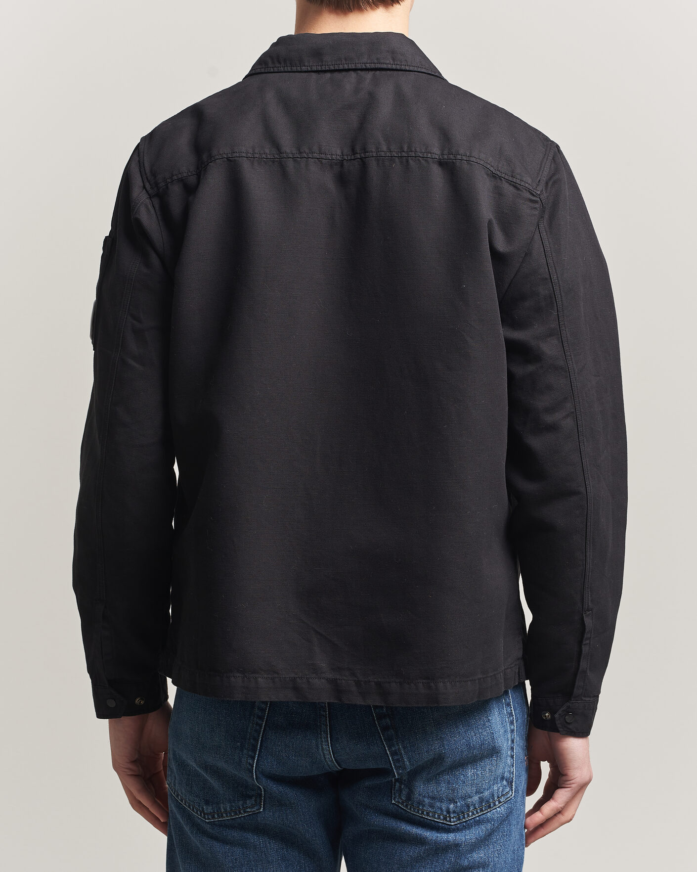 Mies | Kauluspaidat | C.P. Company | Cotton/Linen Zip Overshirt Black