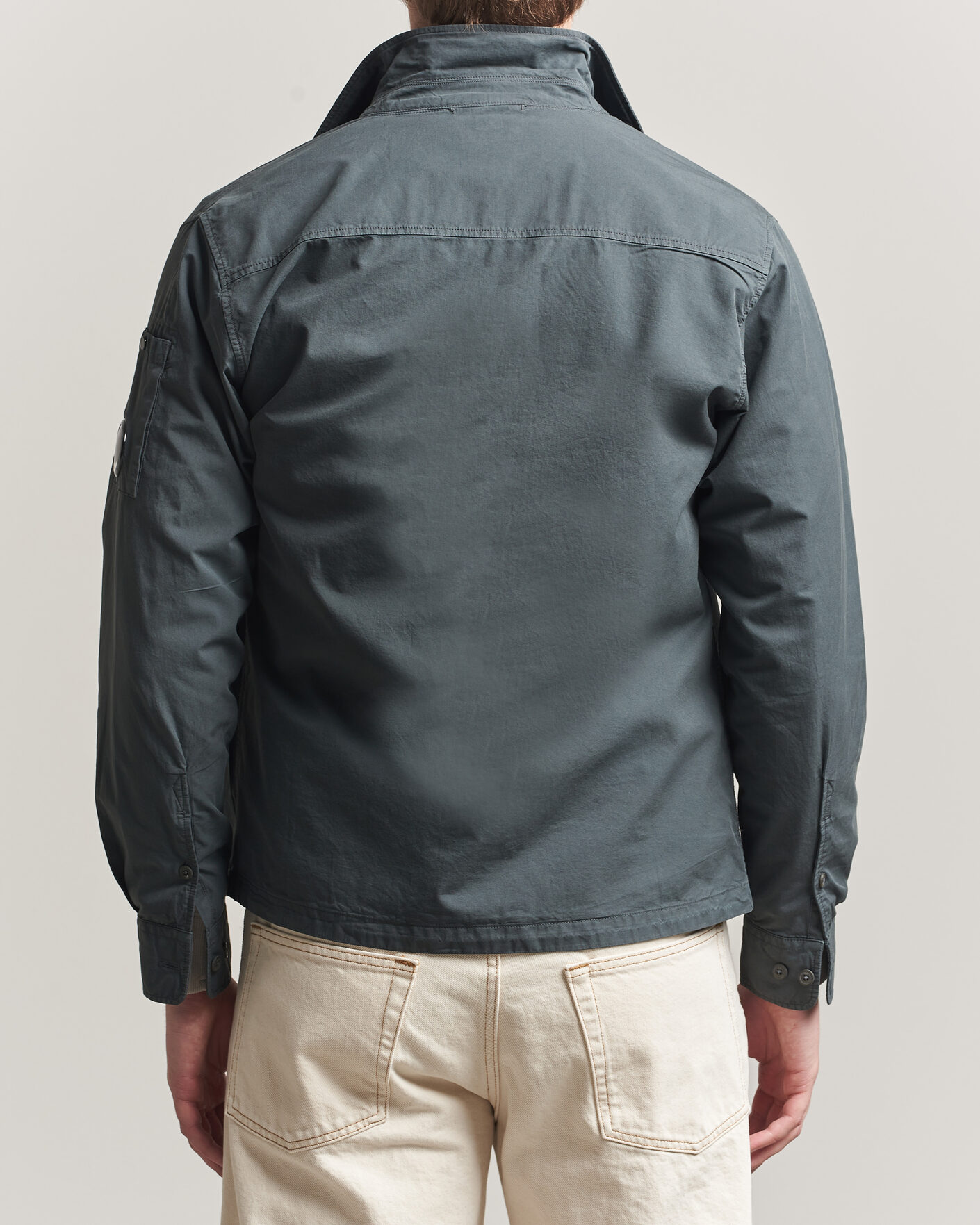 Mies | Kauluspaidat | C.P. Company | Garment Dyed Gabardine Zip Overshirt Dark Grey