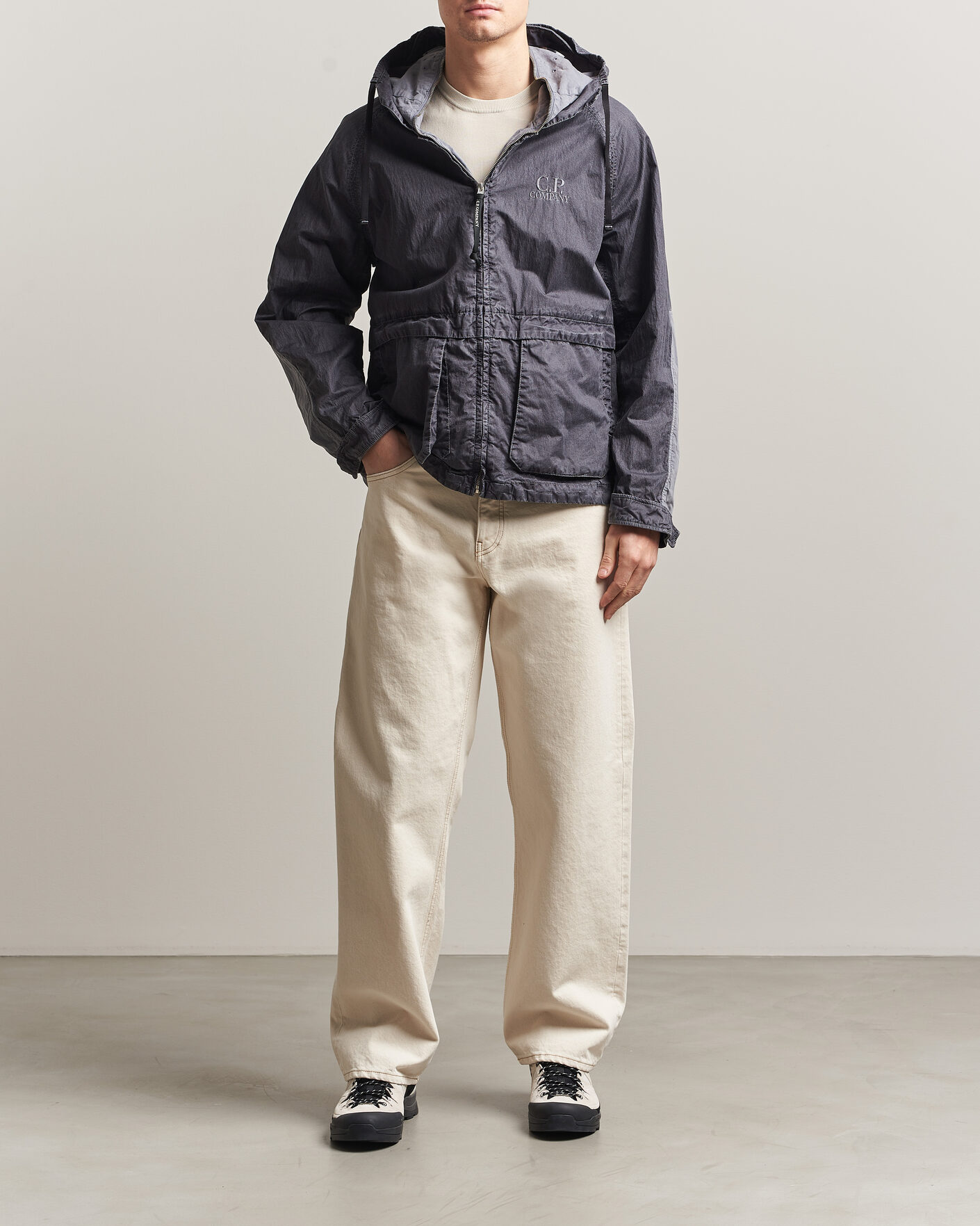 Mies | Takit | C.P. Company | 50 Fili Wax Hood Jacket Black