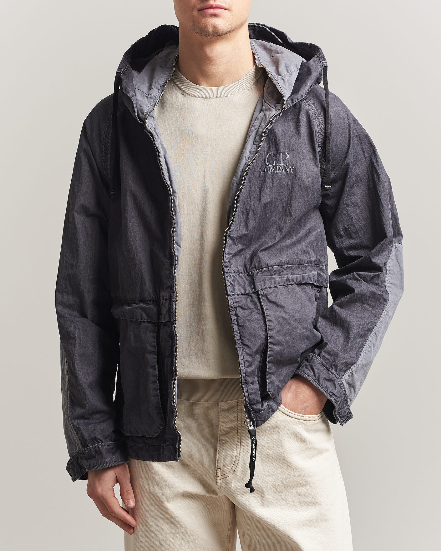 Mies | Takit | C.P. Company | 50 Fili Wax Hood Jacket Black