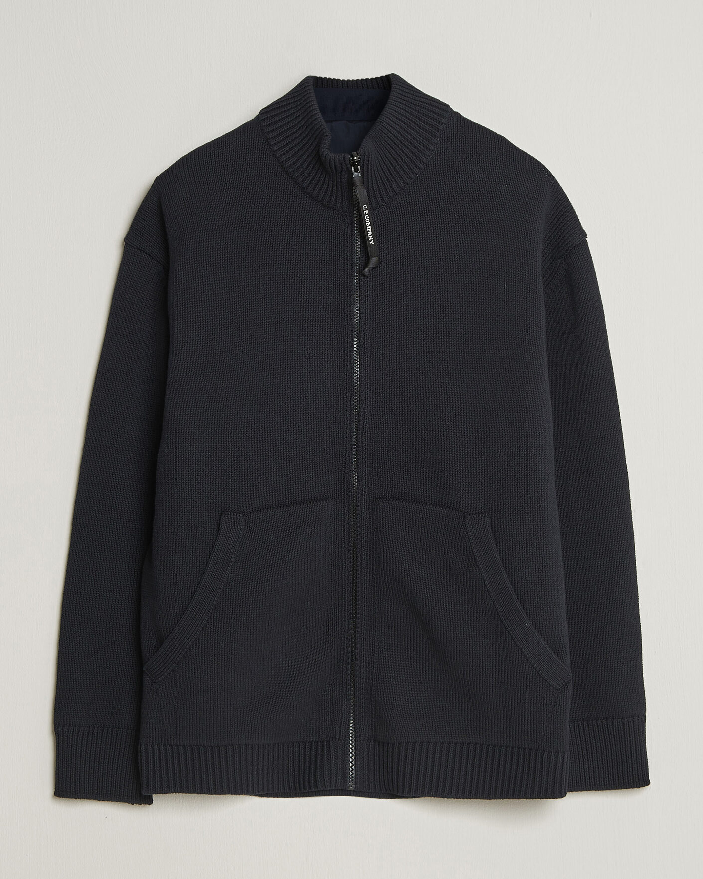 Mies | Puserot | C.P. Company | Cotton Mix 2 in 1 Knitted Sweater Navy