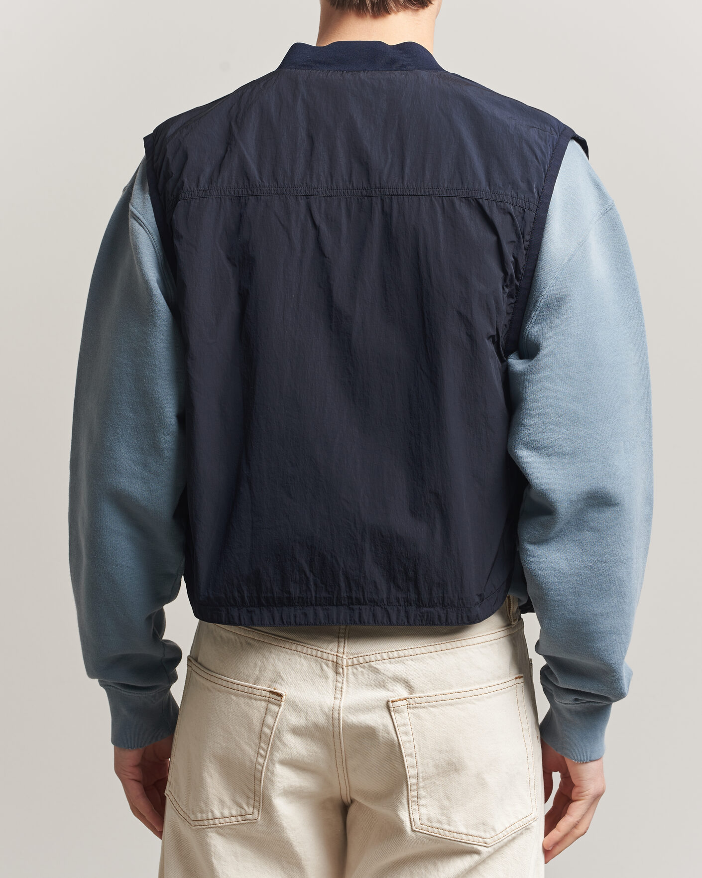 Mies | Puserot | C.P. Company | Cotton Mix 2 in 1 Knitted Sweater Navy