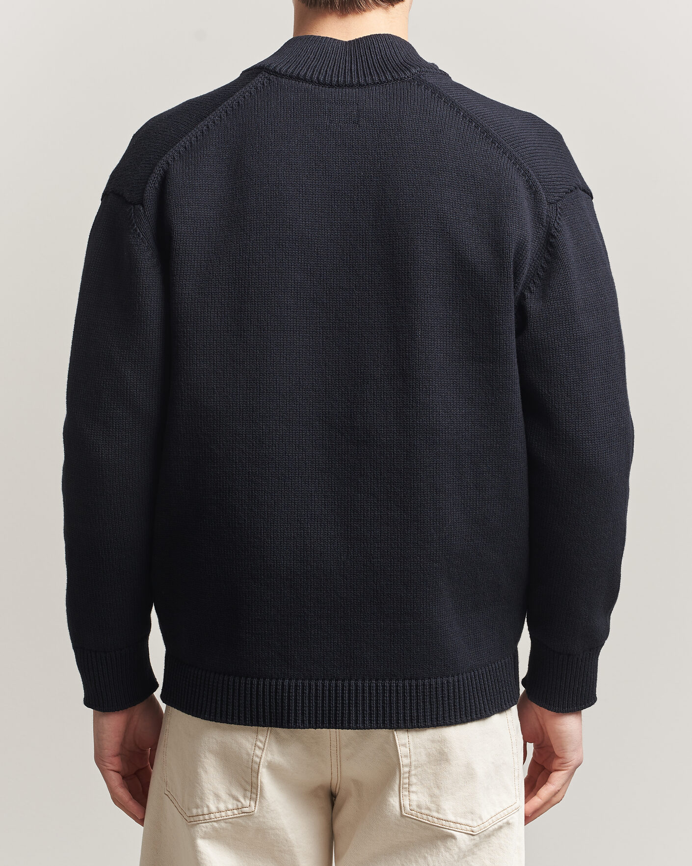 Mies | Puserot | C.P. Company | Cotton Mix 2 in 1 Knitted Sweater Navy