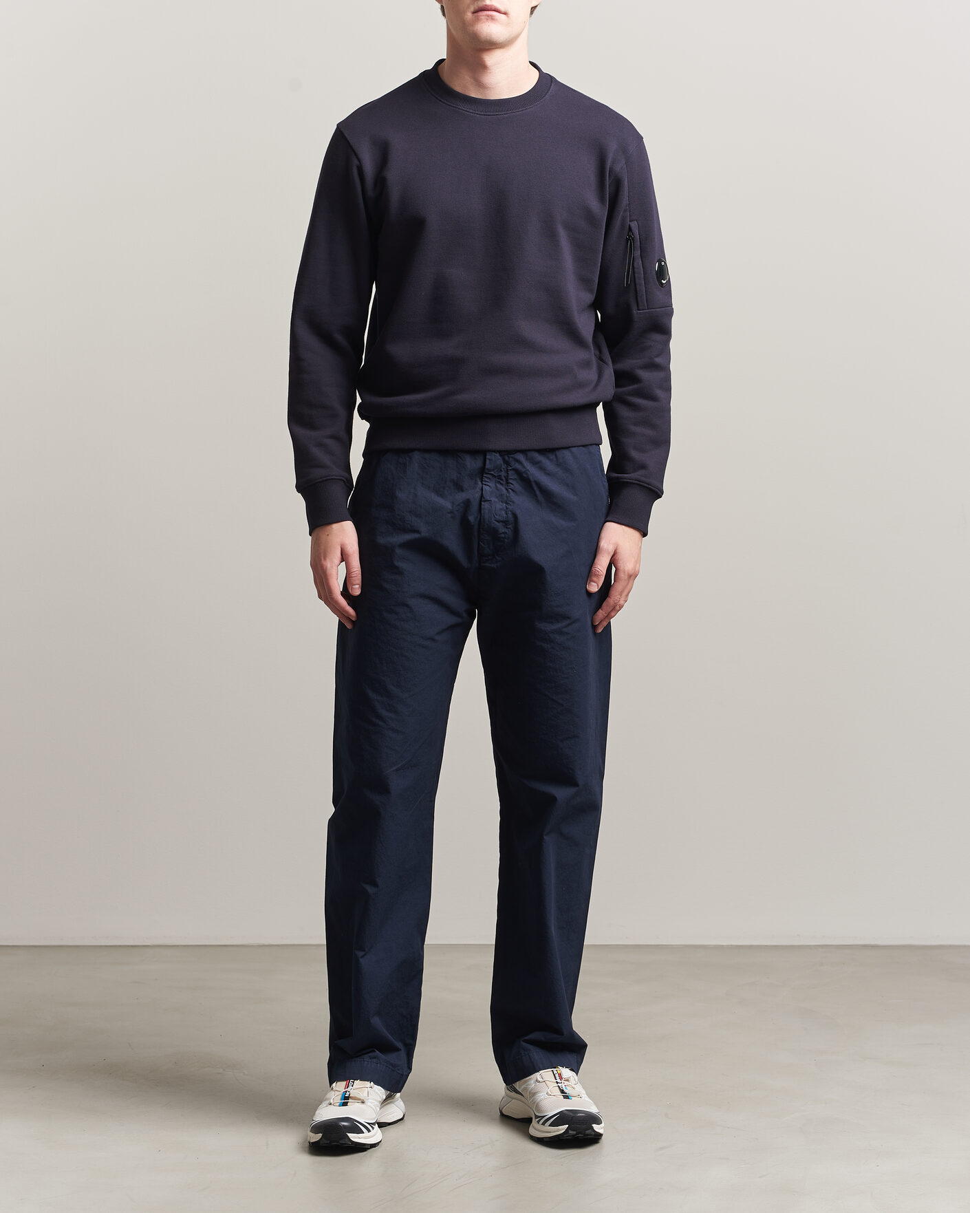 Mies | Puserot | C.P. Company | Diagonal Raised Fleece Lens Sweatshirt Navy