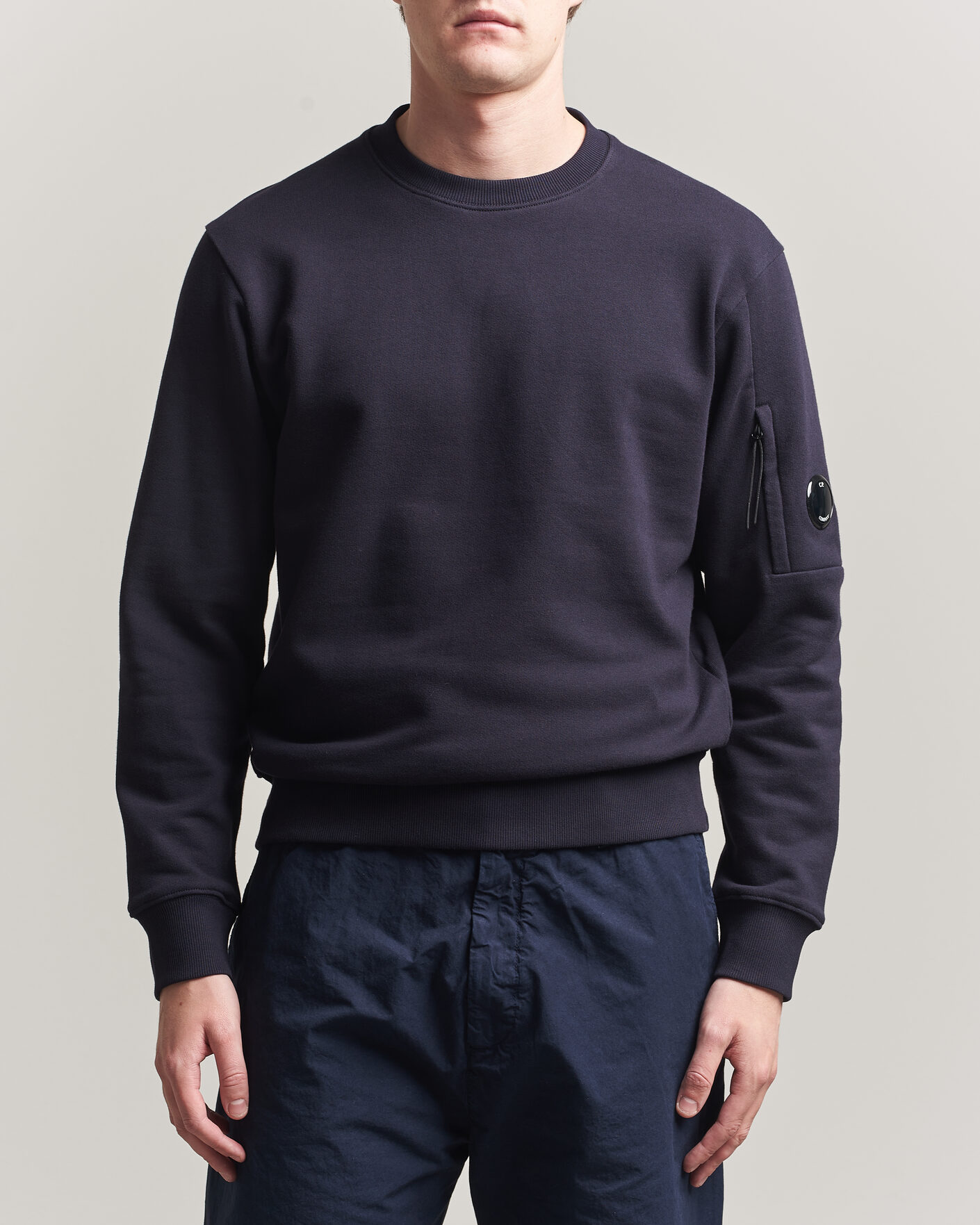 Mies | Puserot | C.P. Company | Diagonal Raised Fleece Lens Sweatshirt Navy
