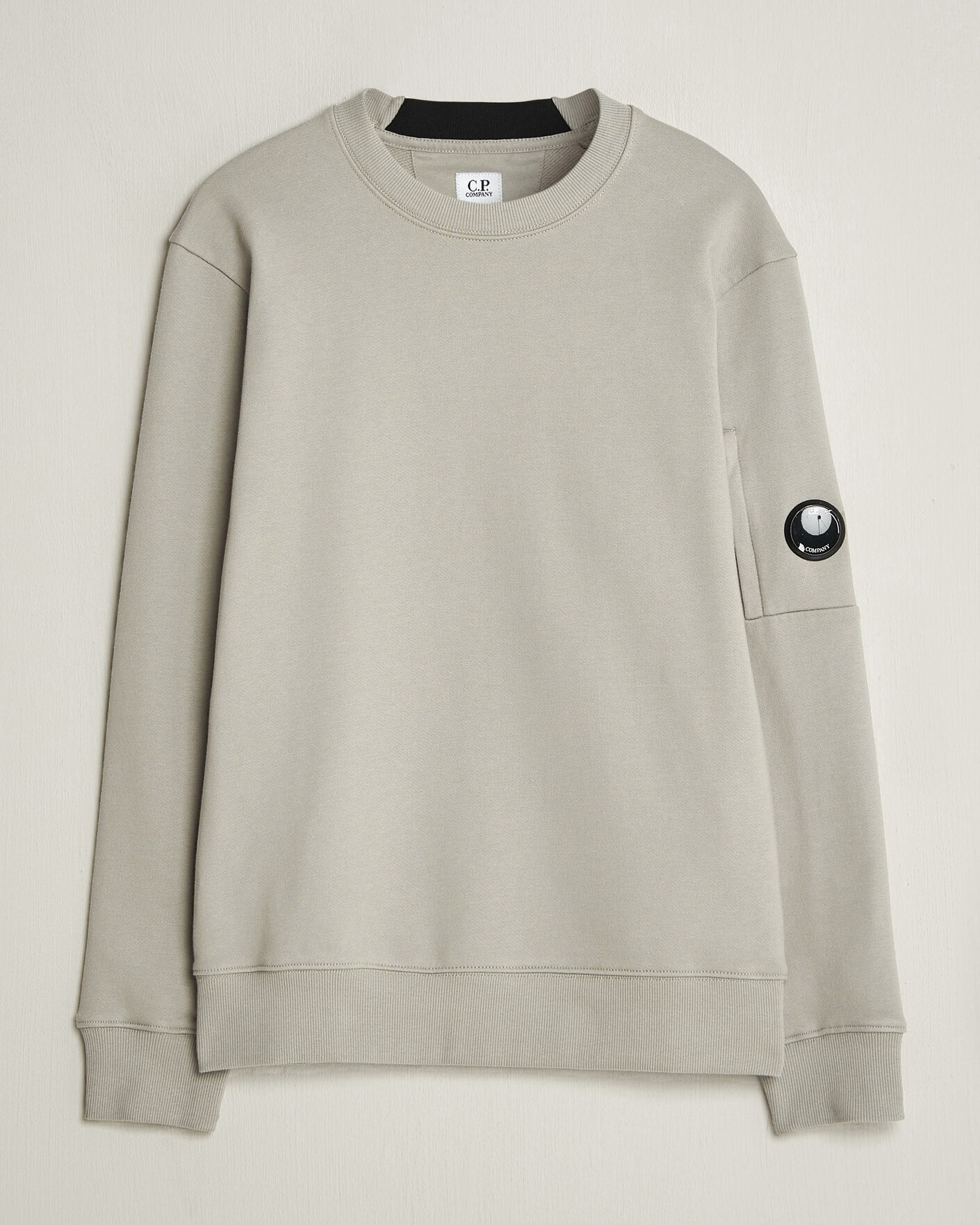 Mies | Puserot | C.P. Company | Diagonal Raised Fleece Lens Sweatshirt Light Grey