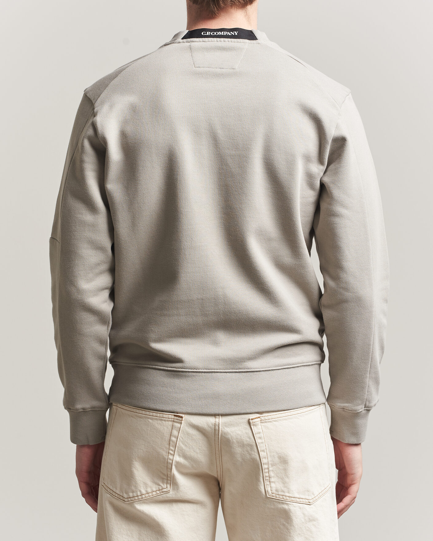 Mies | Puserot | C.P. Company | Diagonal Raised Fleece Lens Sweatshirt Light Grey