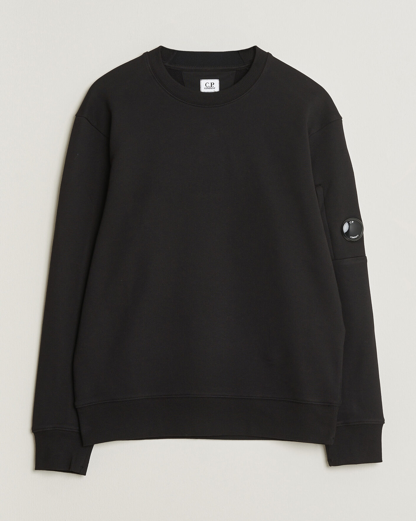 Mies | Puserot | C.P. Company | Diagonal Raised Fleece Lens Sweatshirt Black