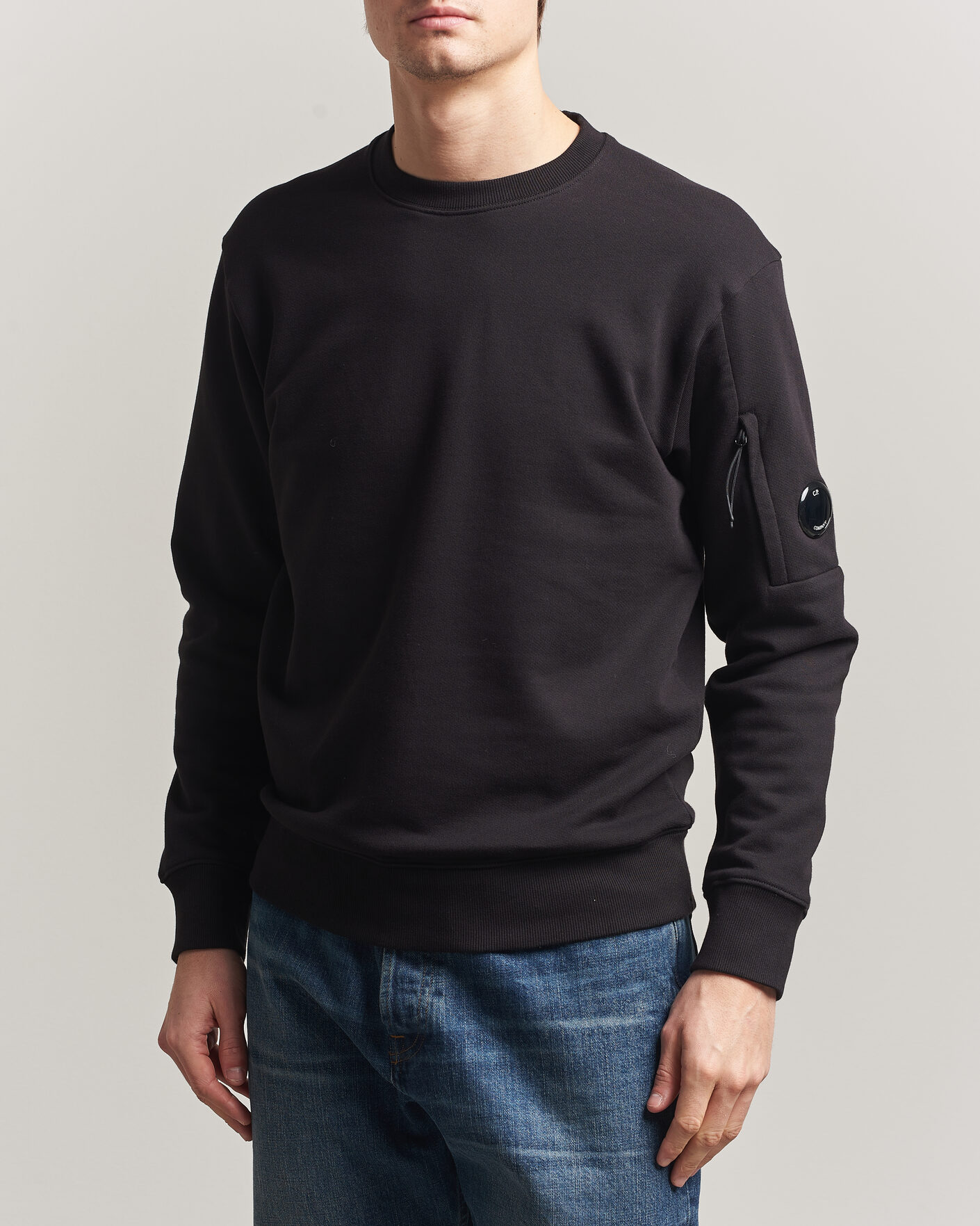 Mies | Puserot | C.P. Company | Diagonal Raised Fleece Lens Sweatshirt Black