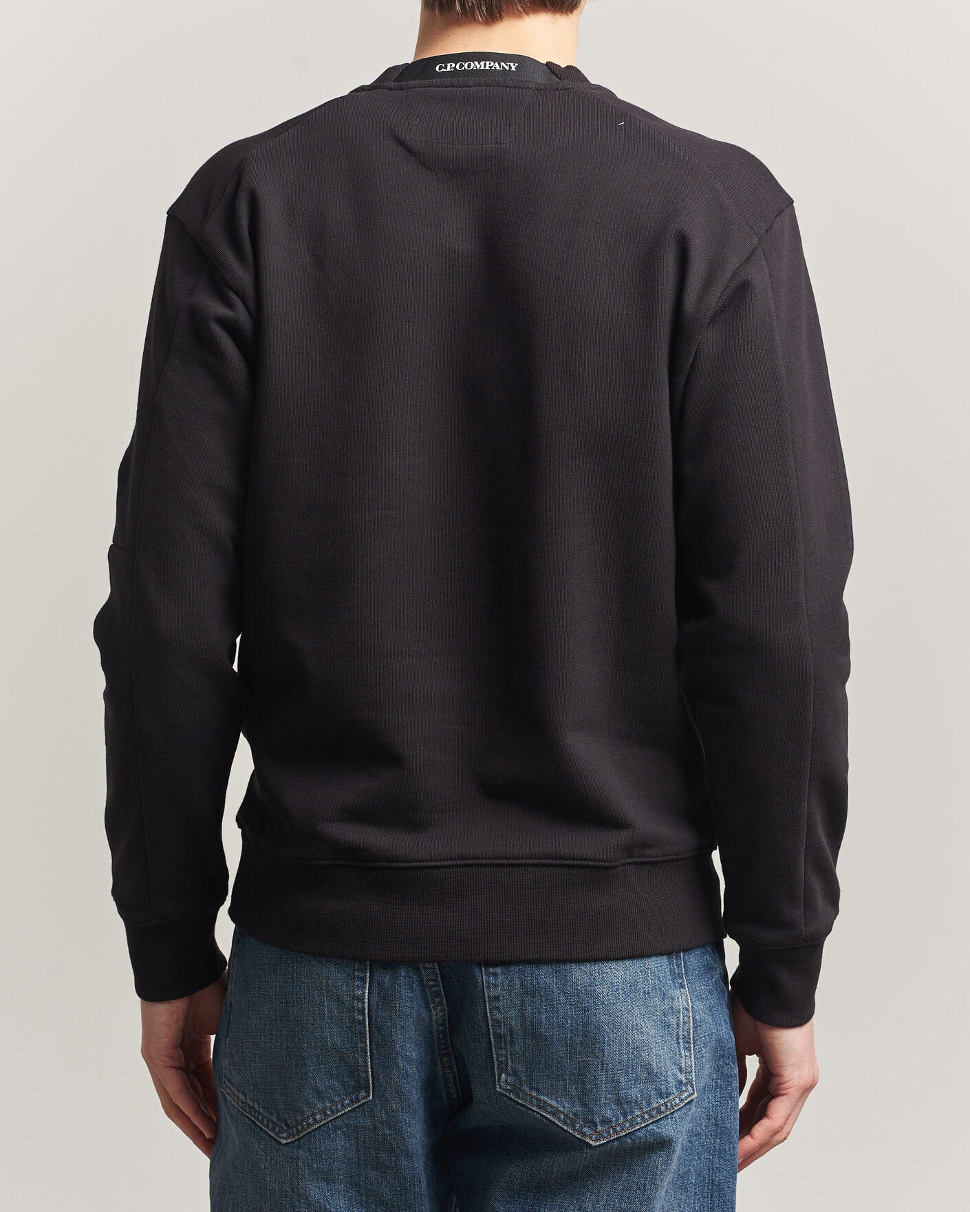 Mies | Puserot | C.P. Company | Diagonal Raised Fleece Lens Sweatshirt Black
