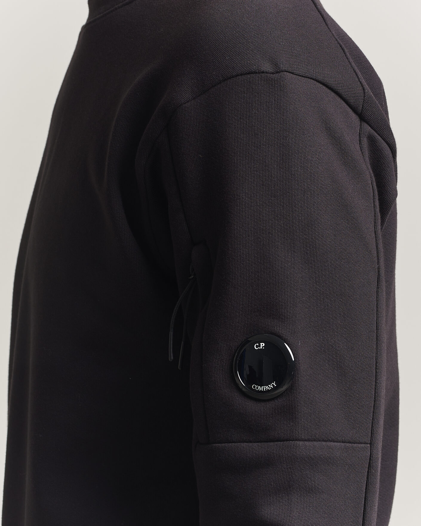 Mies | Puserot | C.P. Company | Diagonal Raised Fleece Lens Sweatshirt Black