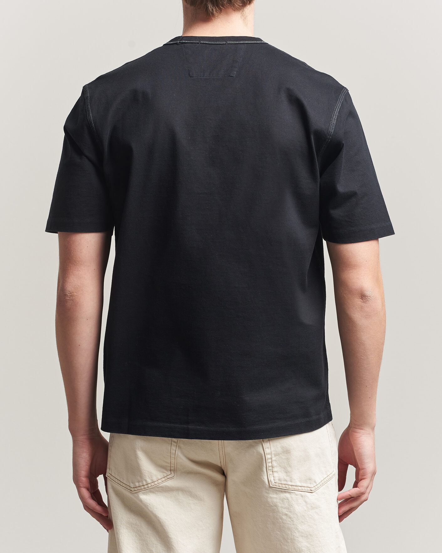 Mies | T-paidat | C.P. Company | Mercerized Heavy Cotton Chest Logo T-Shirt Black